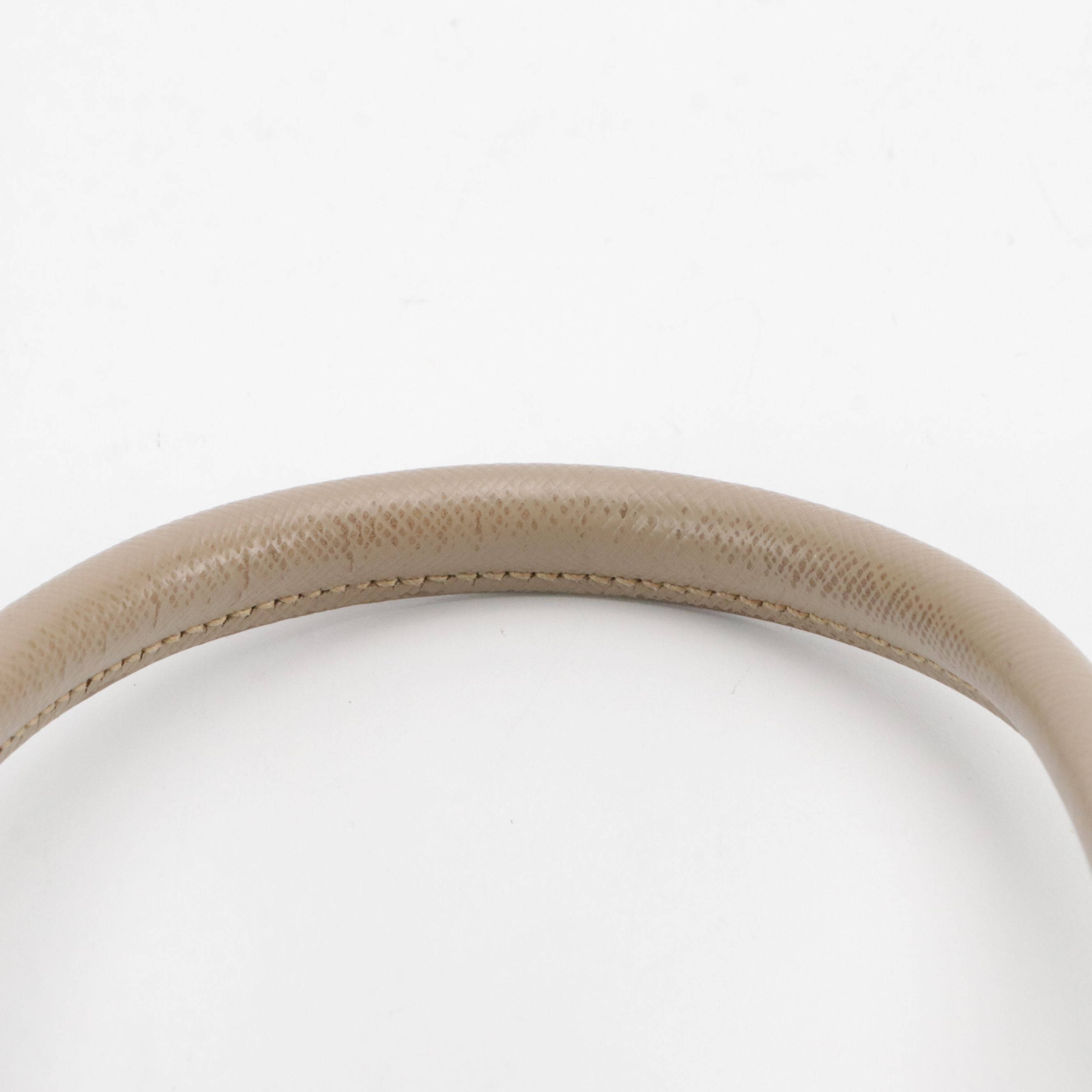 Prada Two-Way Shopping Tote Bag in Taupe Saffiano Leather