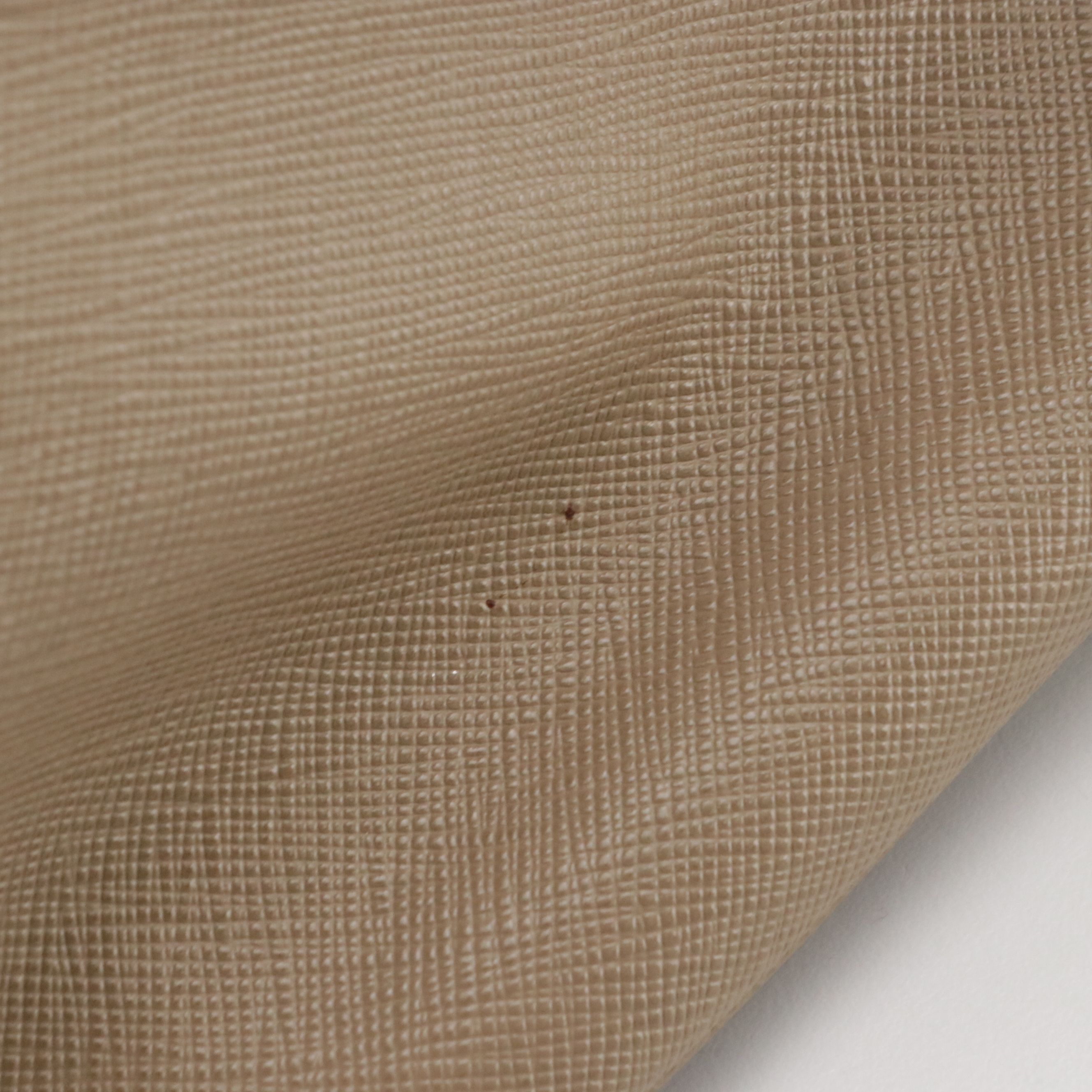 Prada Two-Way Shopping Tote Bag in Taupe Saffiano Leather