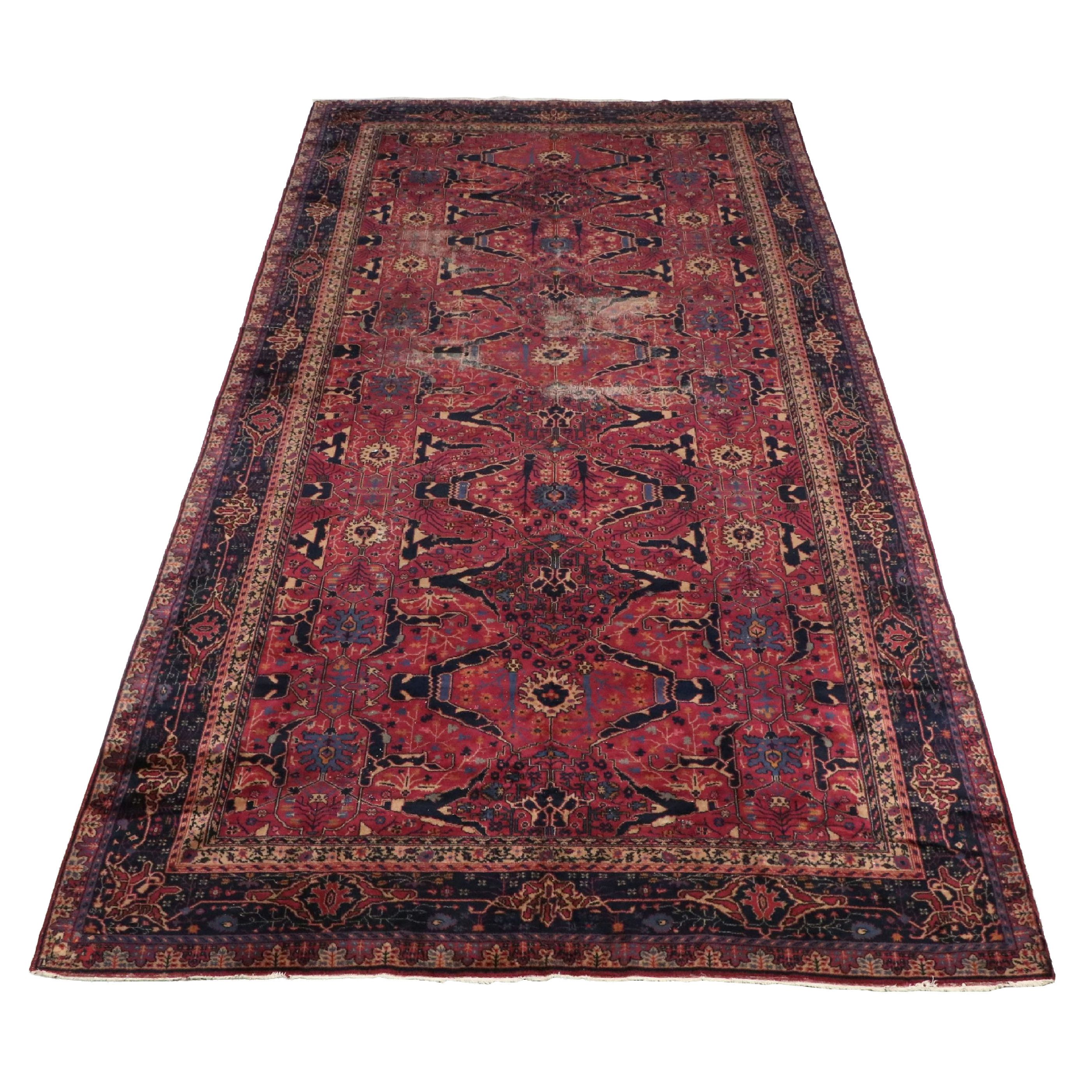 10'1 x 11'6 Hand-Knotted Persian Malayer Room-Sized Rug