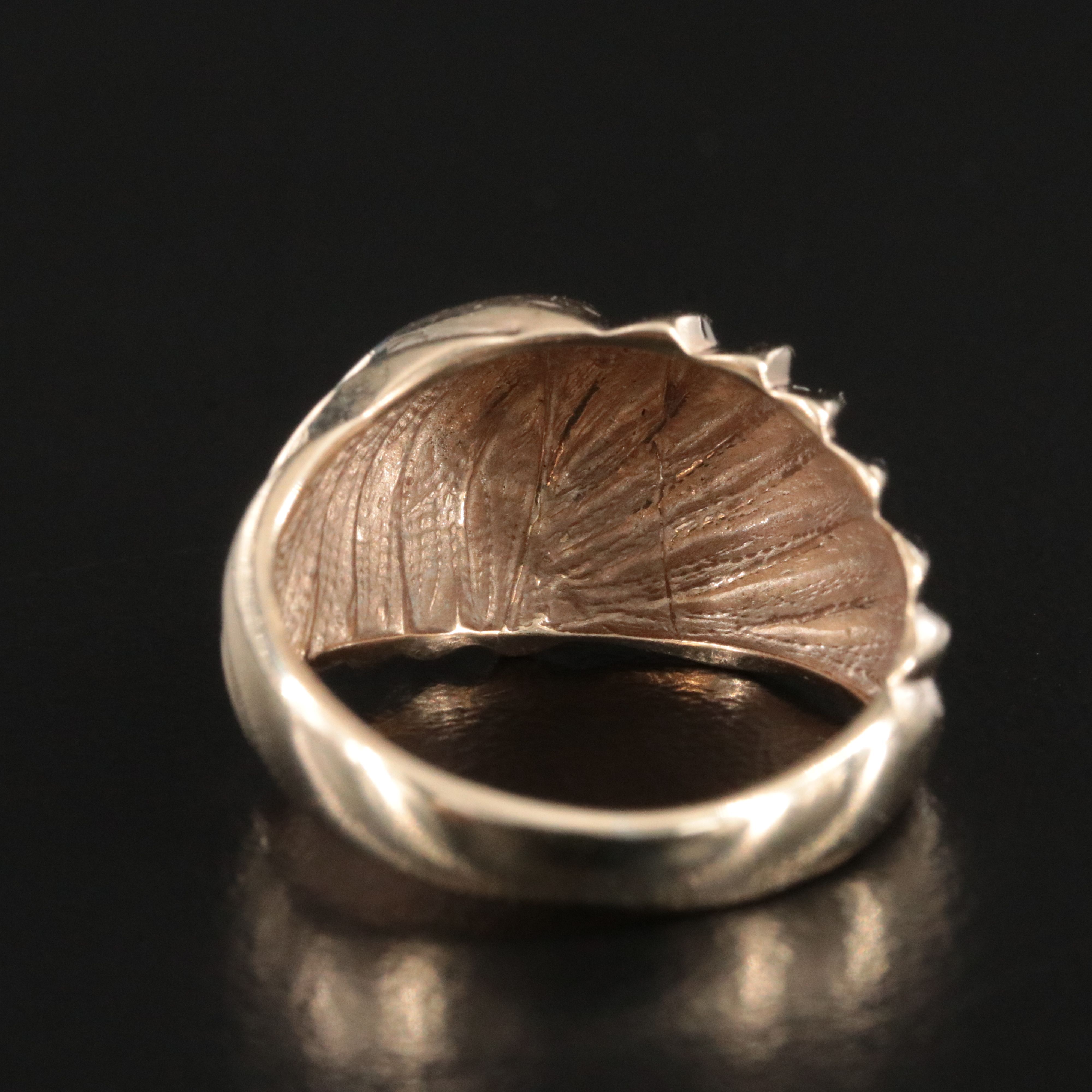 10K Fluted Dome Ring