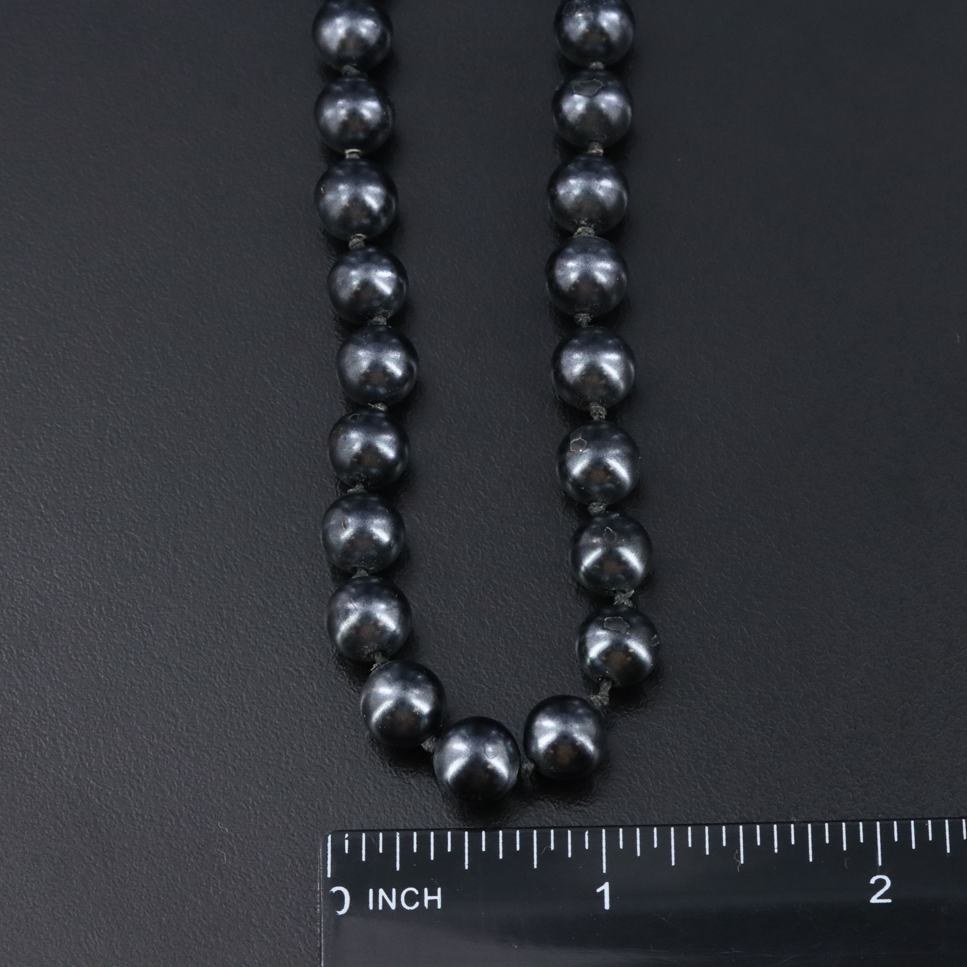 Faux Pearl Necklace with 14K Clasp