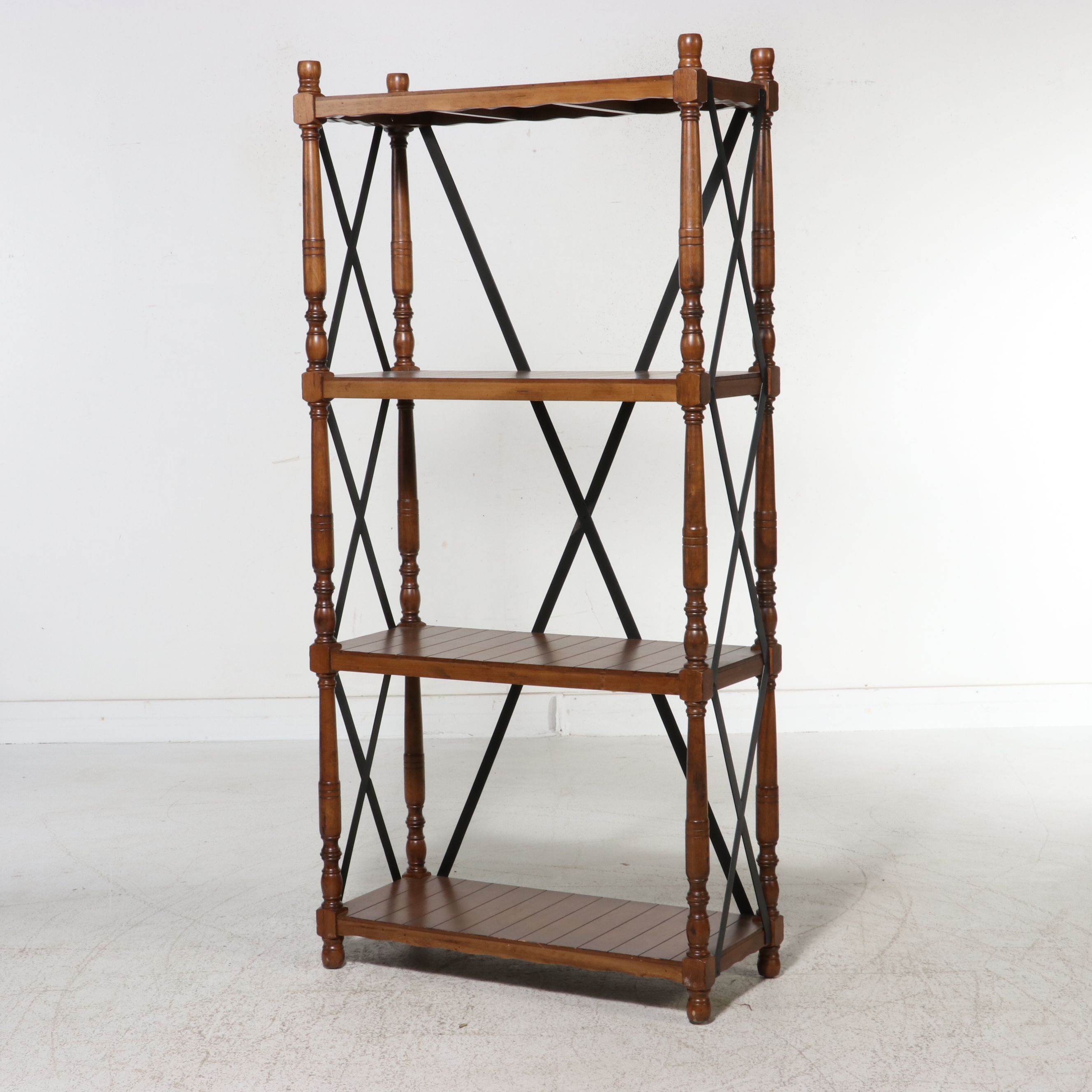 Pair of Contemporary Turned-Post Étagères, 21st Century