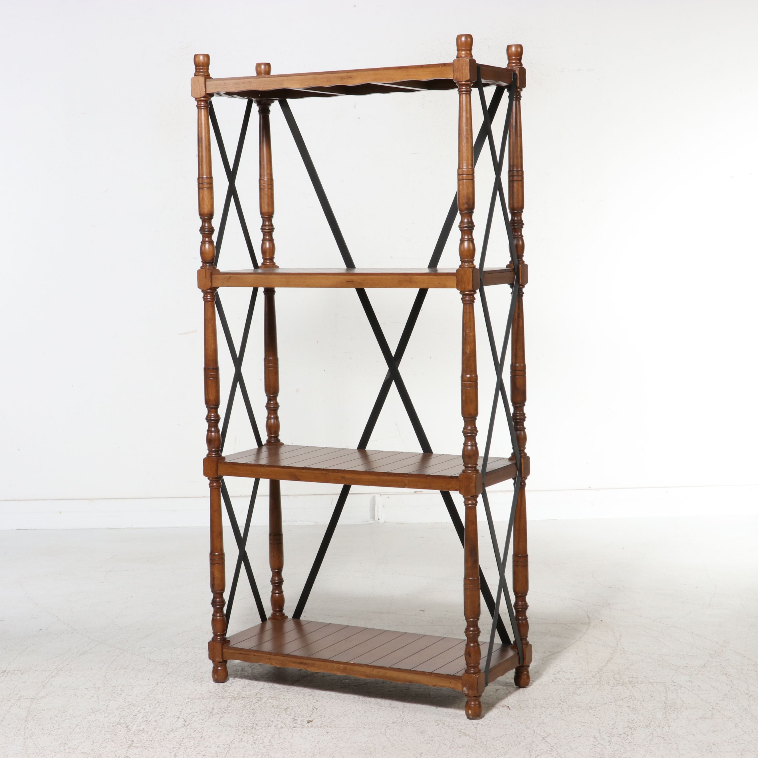 Pair of Contemporary Turned-Post Étagères, 21st Century