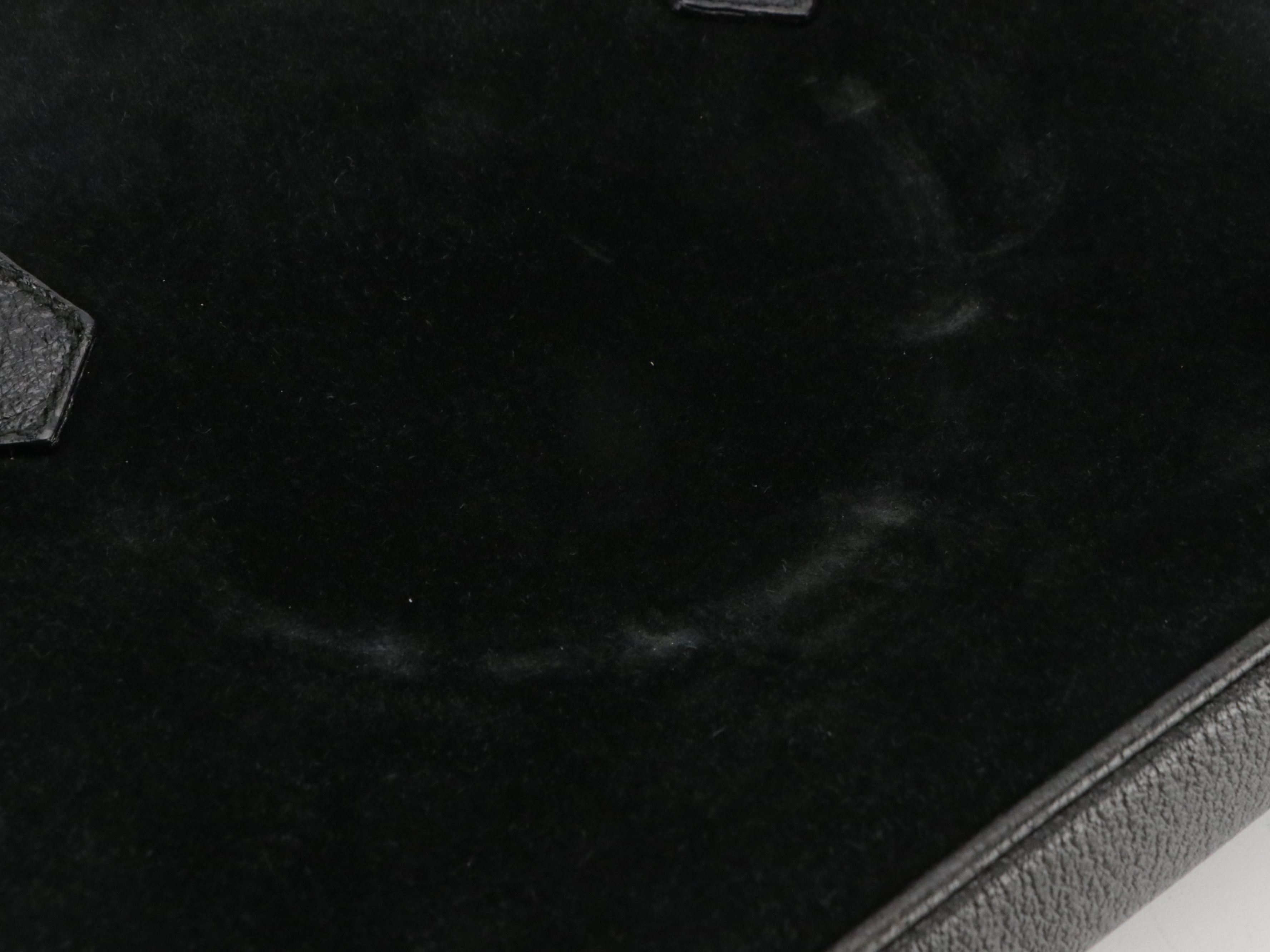 Gucci Small Domed Bamboo Handle Two-Way Bag in Black Suede and Cinghiale Leather