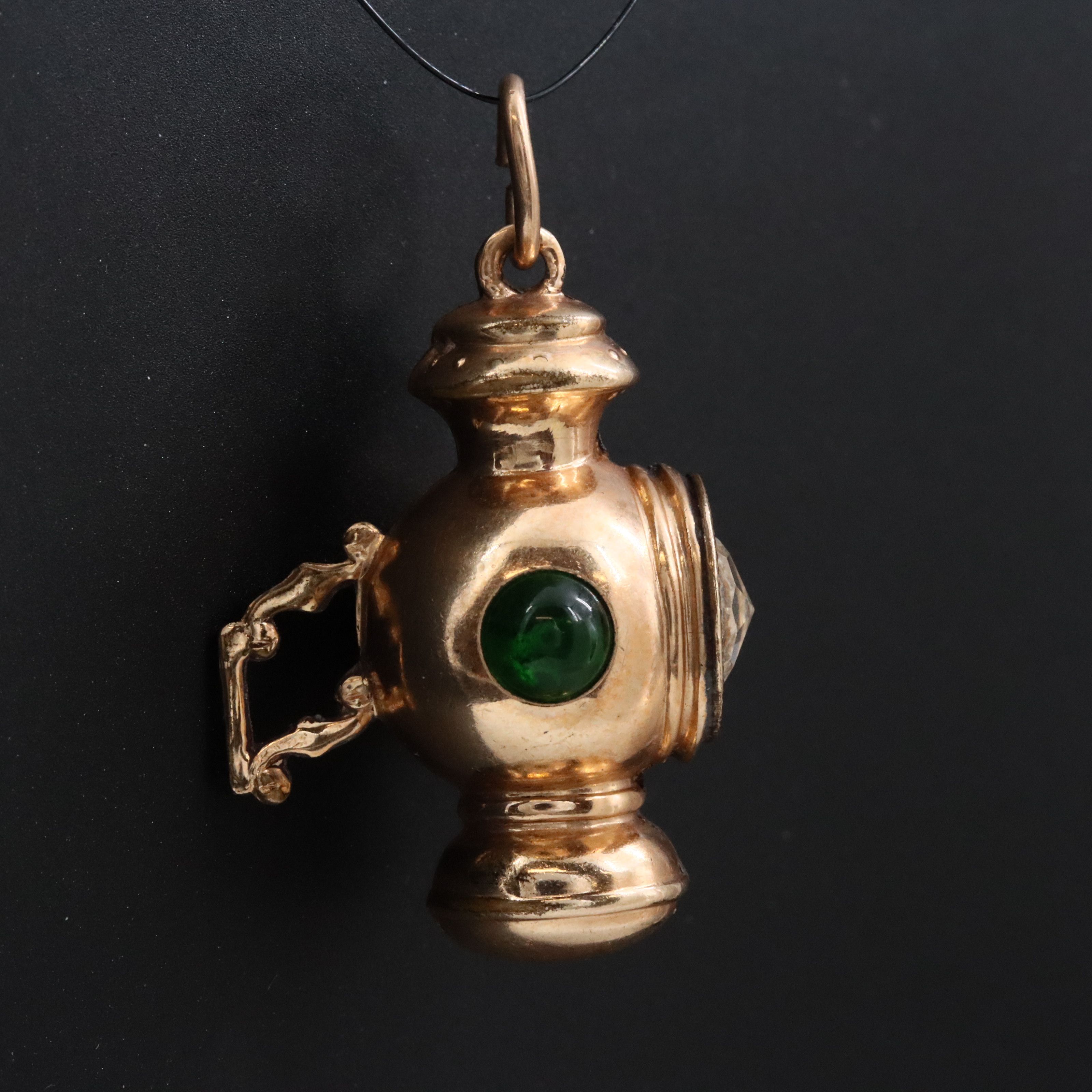 Vintage Signal Lantern Charm Pendant