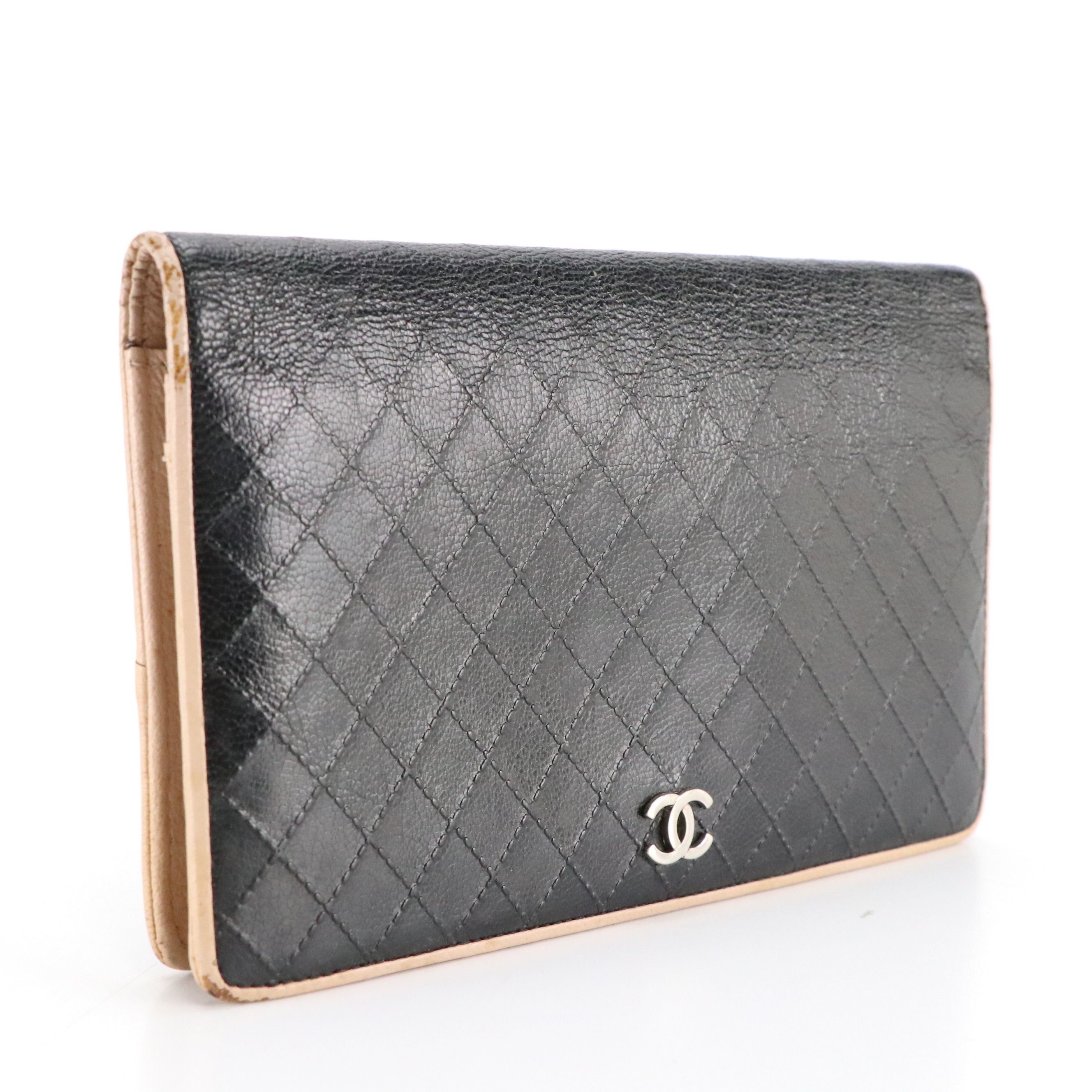 Chanel CC Yen Wallet in Diamond-Stitched Leather