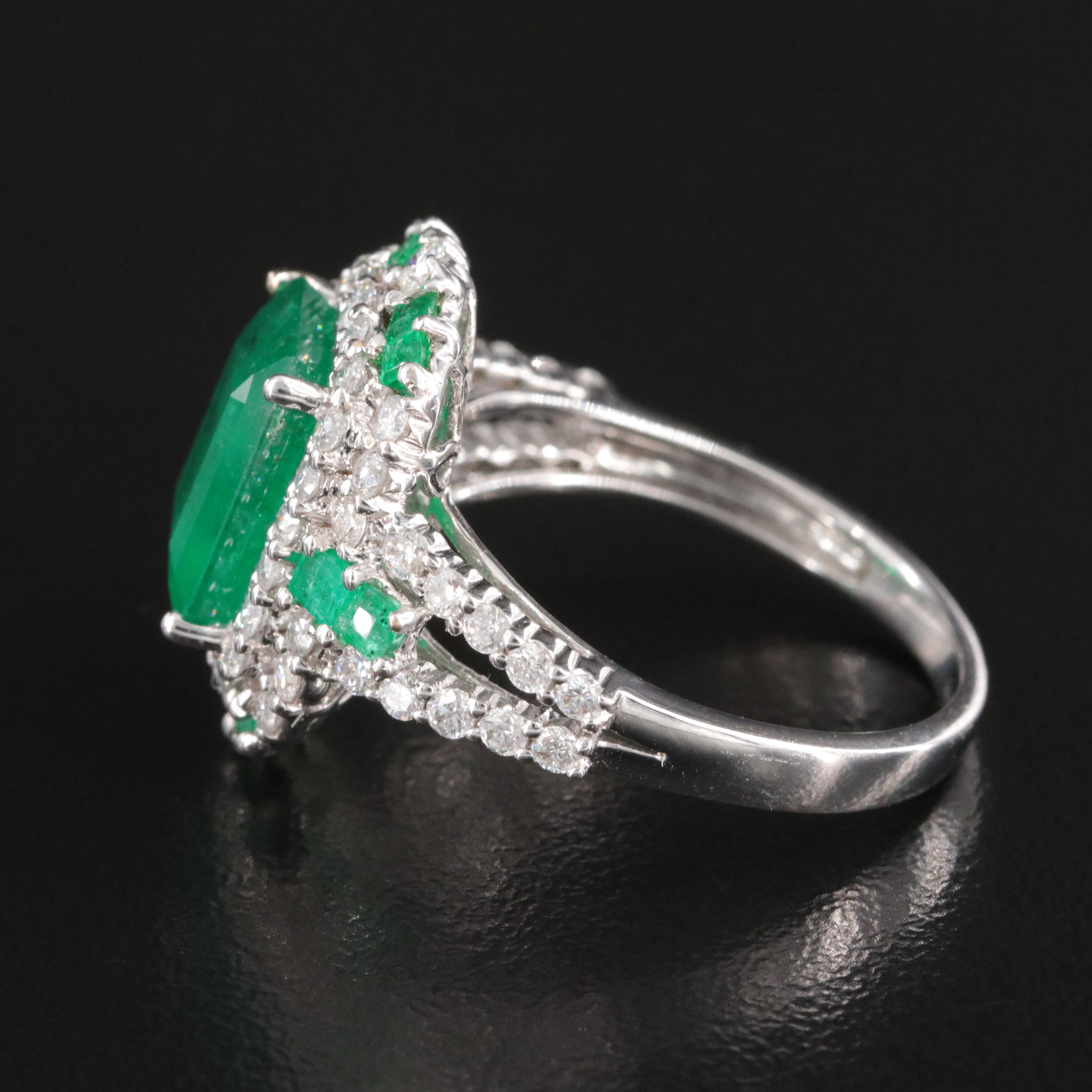 Michael Christoff 18K 3.47 CTW Emerald and Diamond Ring