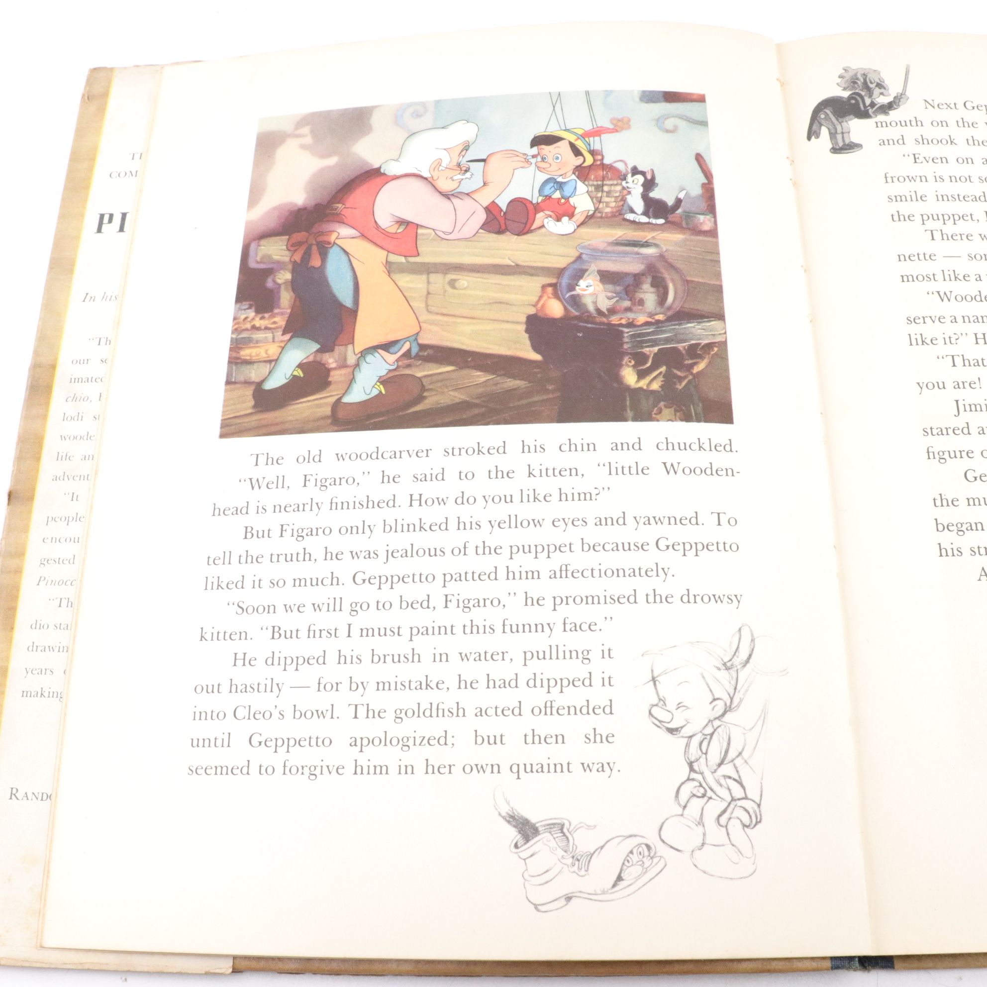 1939 Edition "Walt Disney's Version of Pinocchio" & other Children's Toys