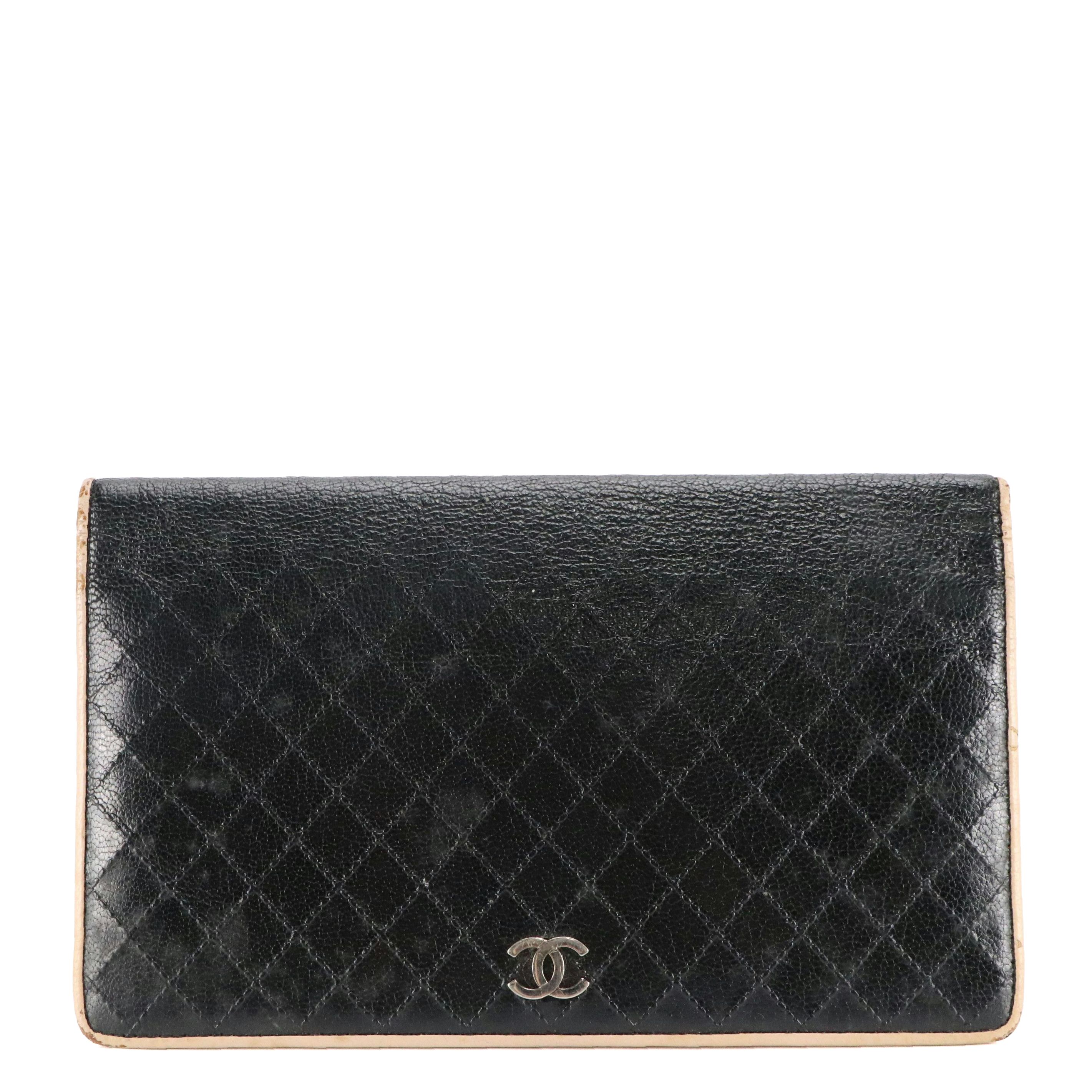 Chanel CC Yen Wallet in Diamond-Stitched Leather