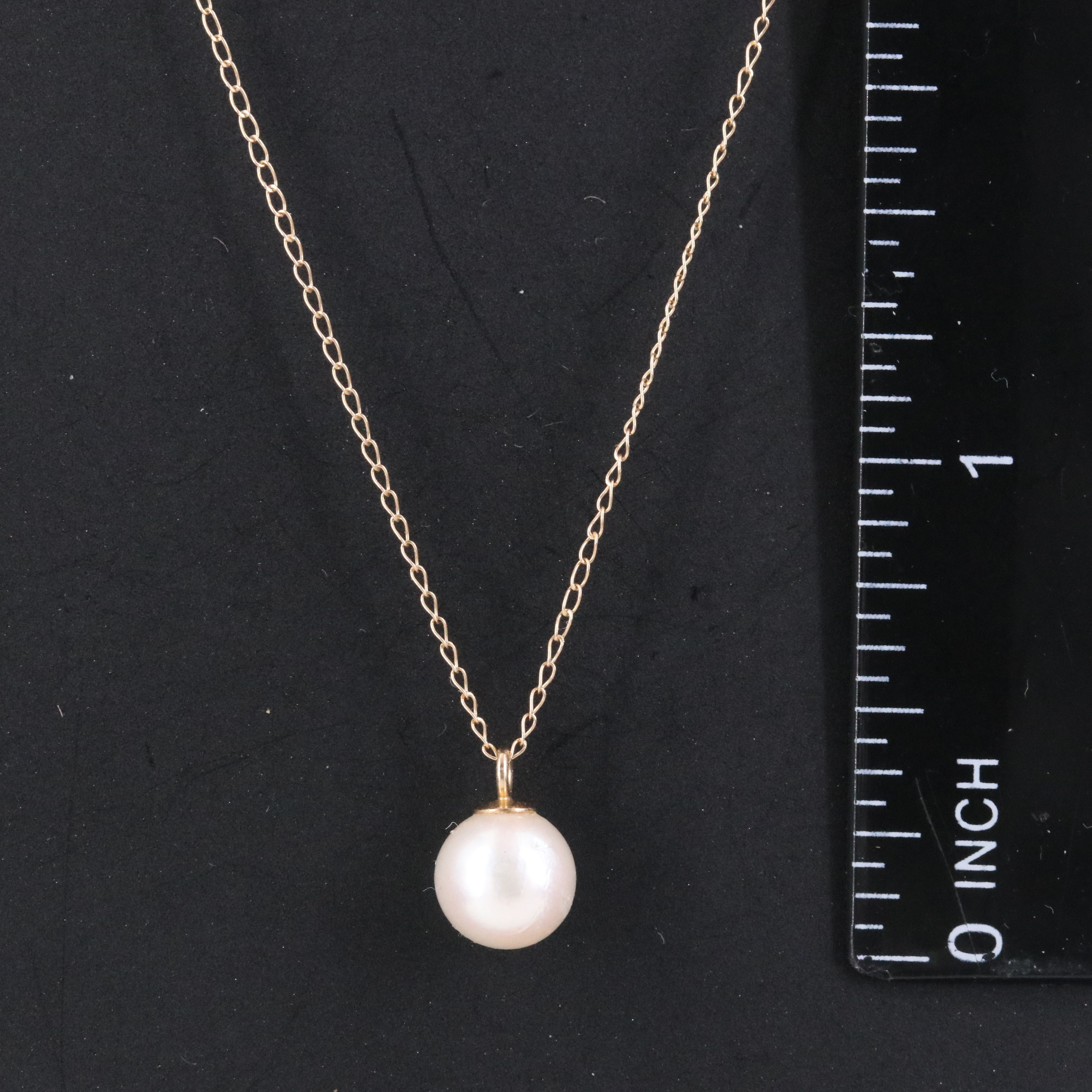 14K Pearl Pendant Necklace