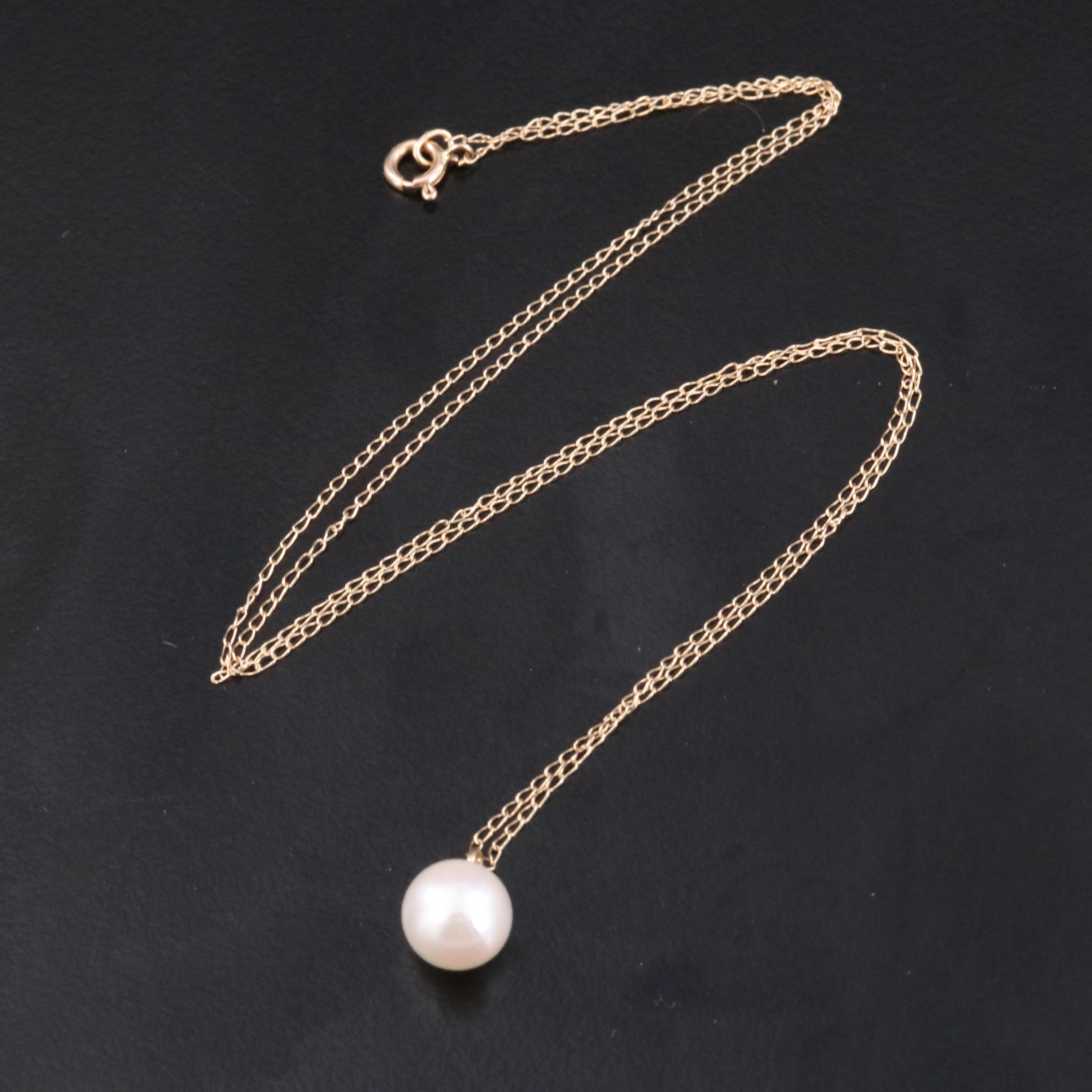 14K Pearl Pendant Necklace