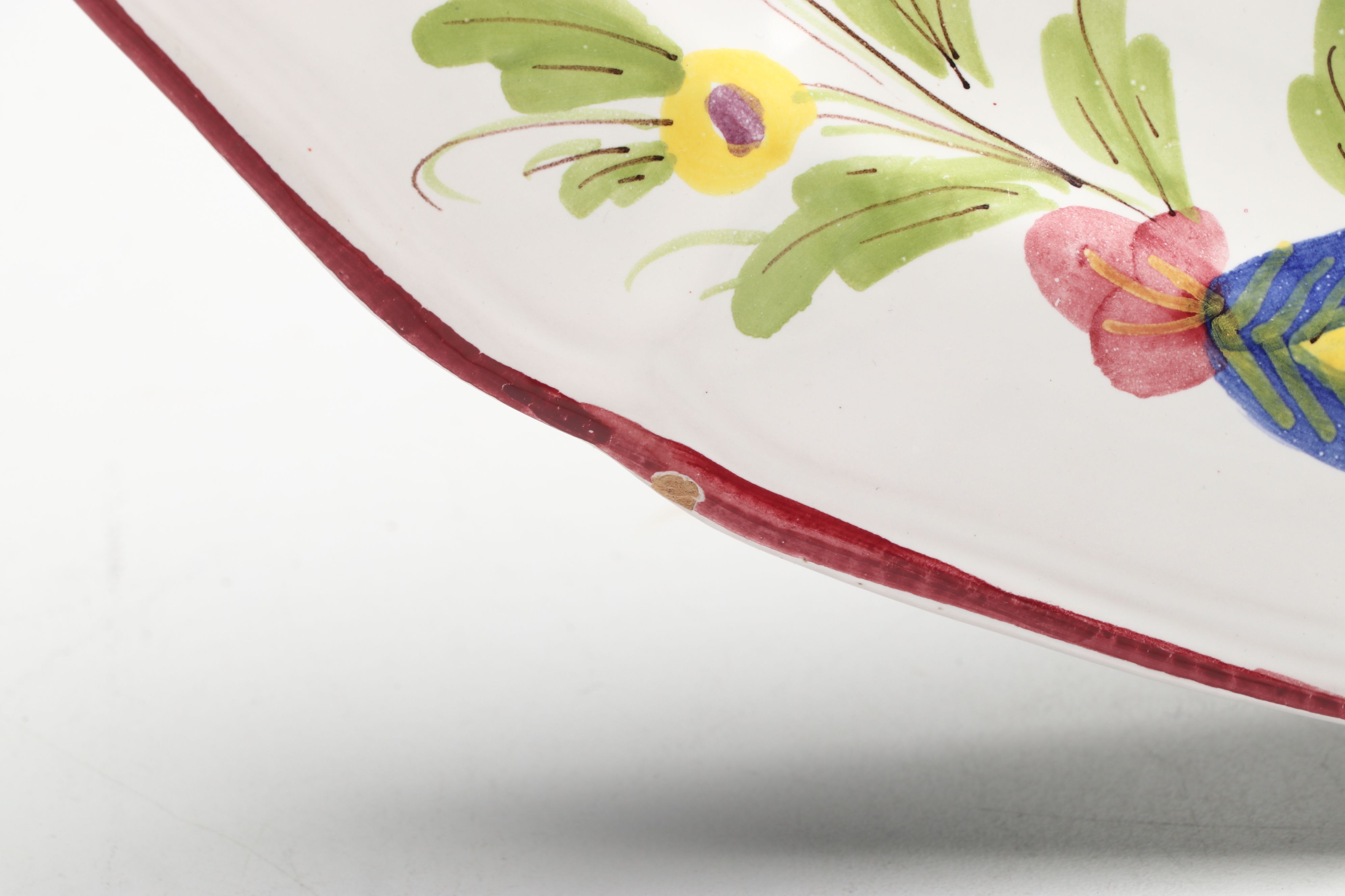 Cantagalli Faience Tureen and Platter with Villeroy & Boch "Flora" Plates