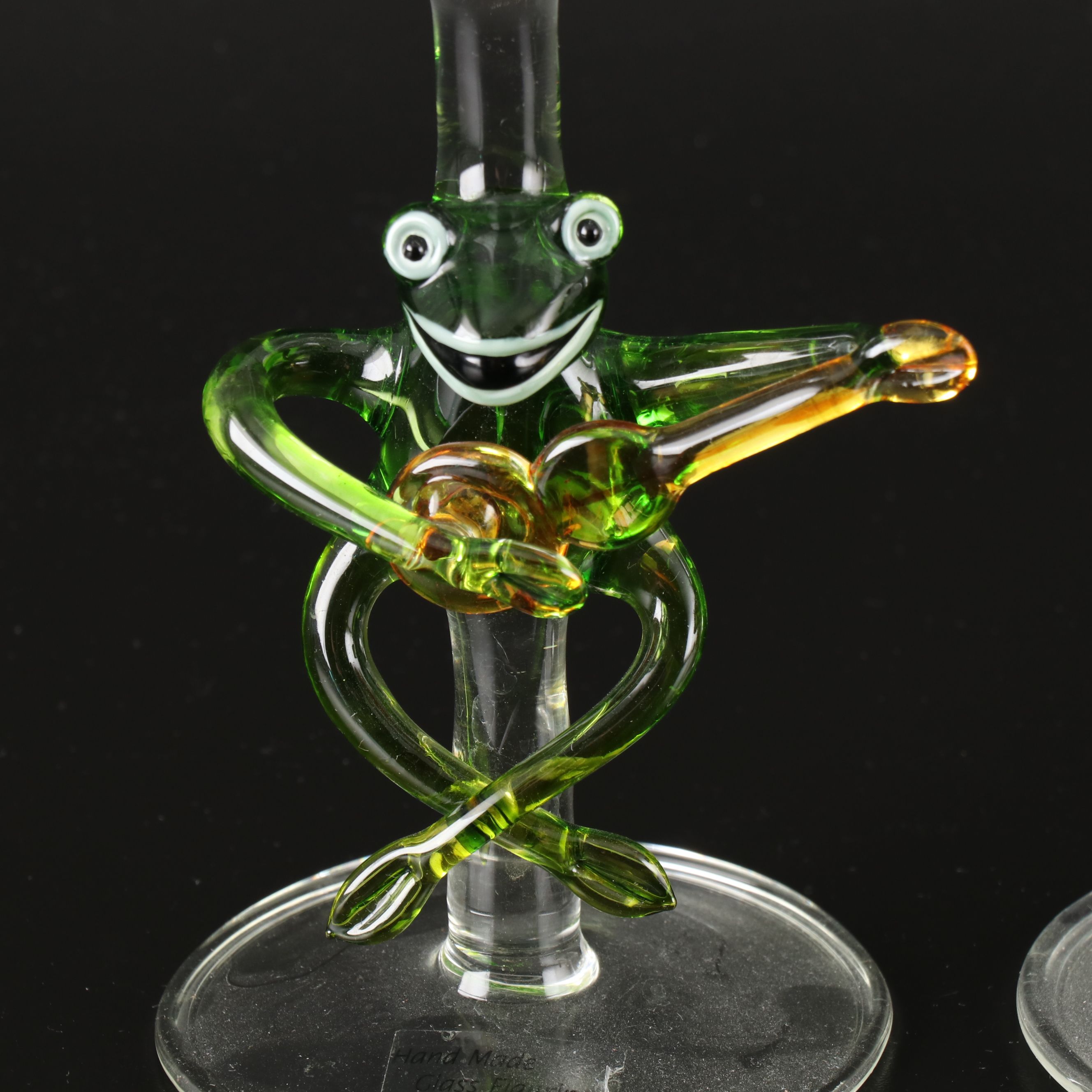 Flamingo, Fish and Other Art Glass Accented Stemware