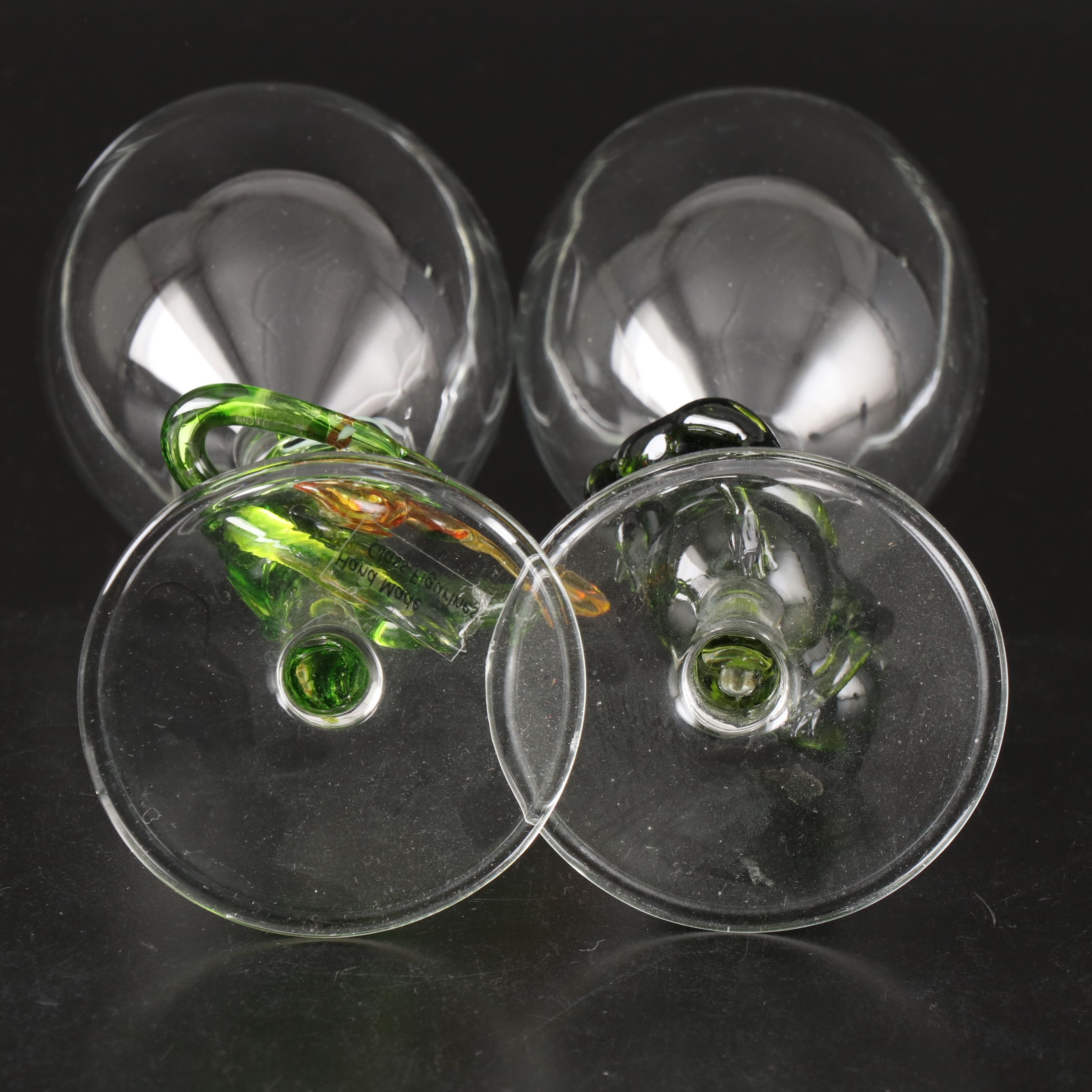 Flamingo, Fish and Other Art Glass Accented Stemware