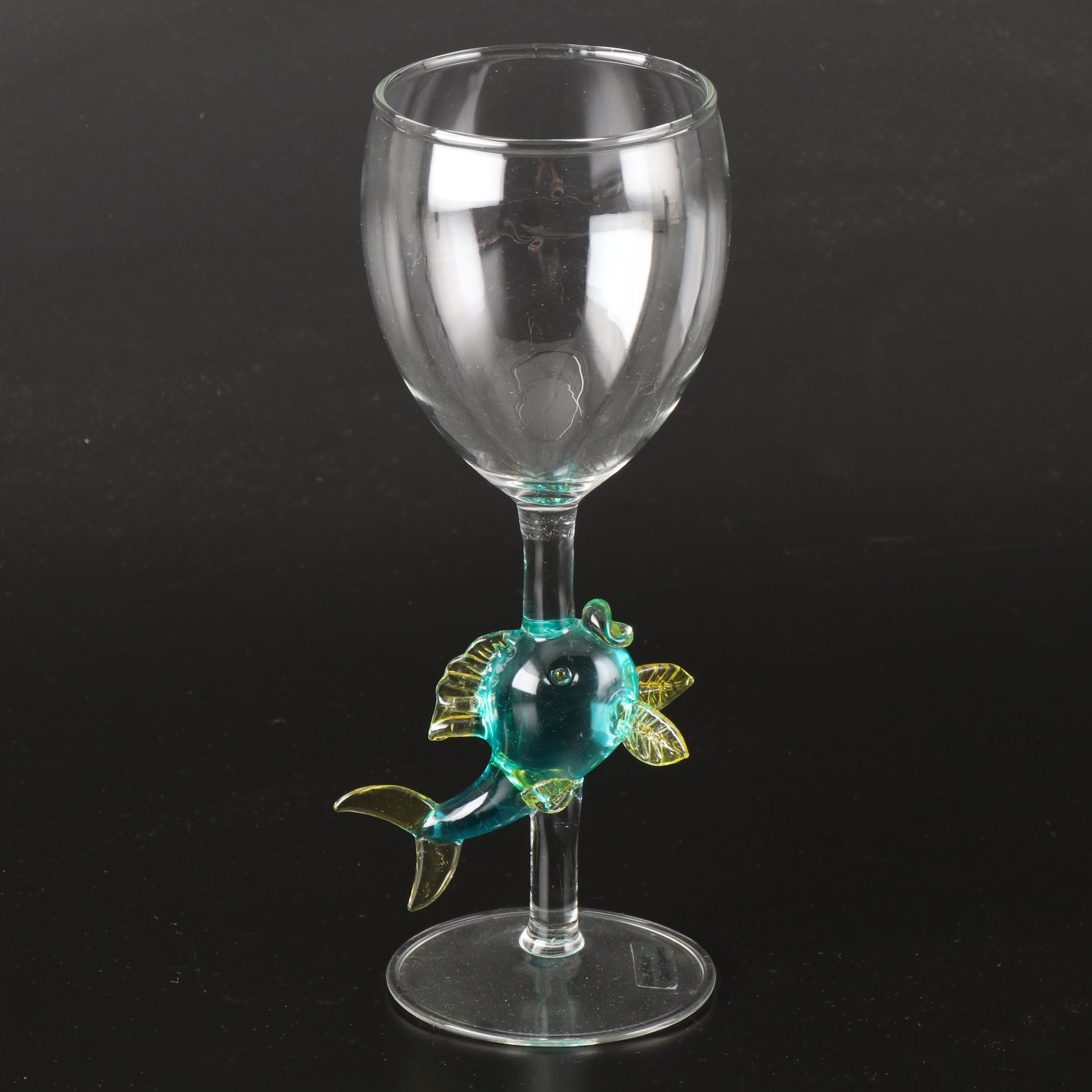 Flamingo, Fish and Other Art Glass Accented Stemware