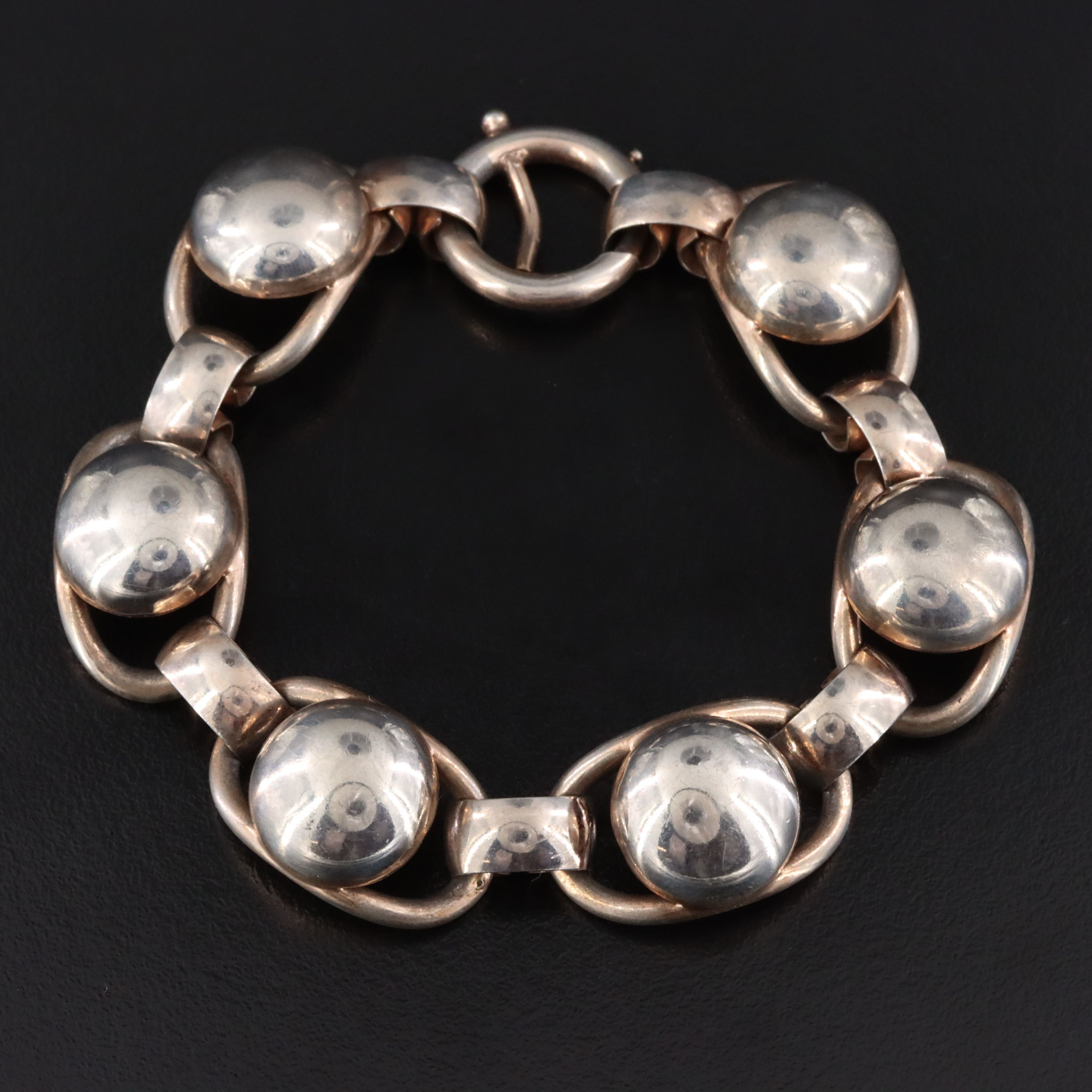 Napier Sterling Dome Link Bracelet