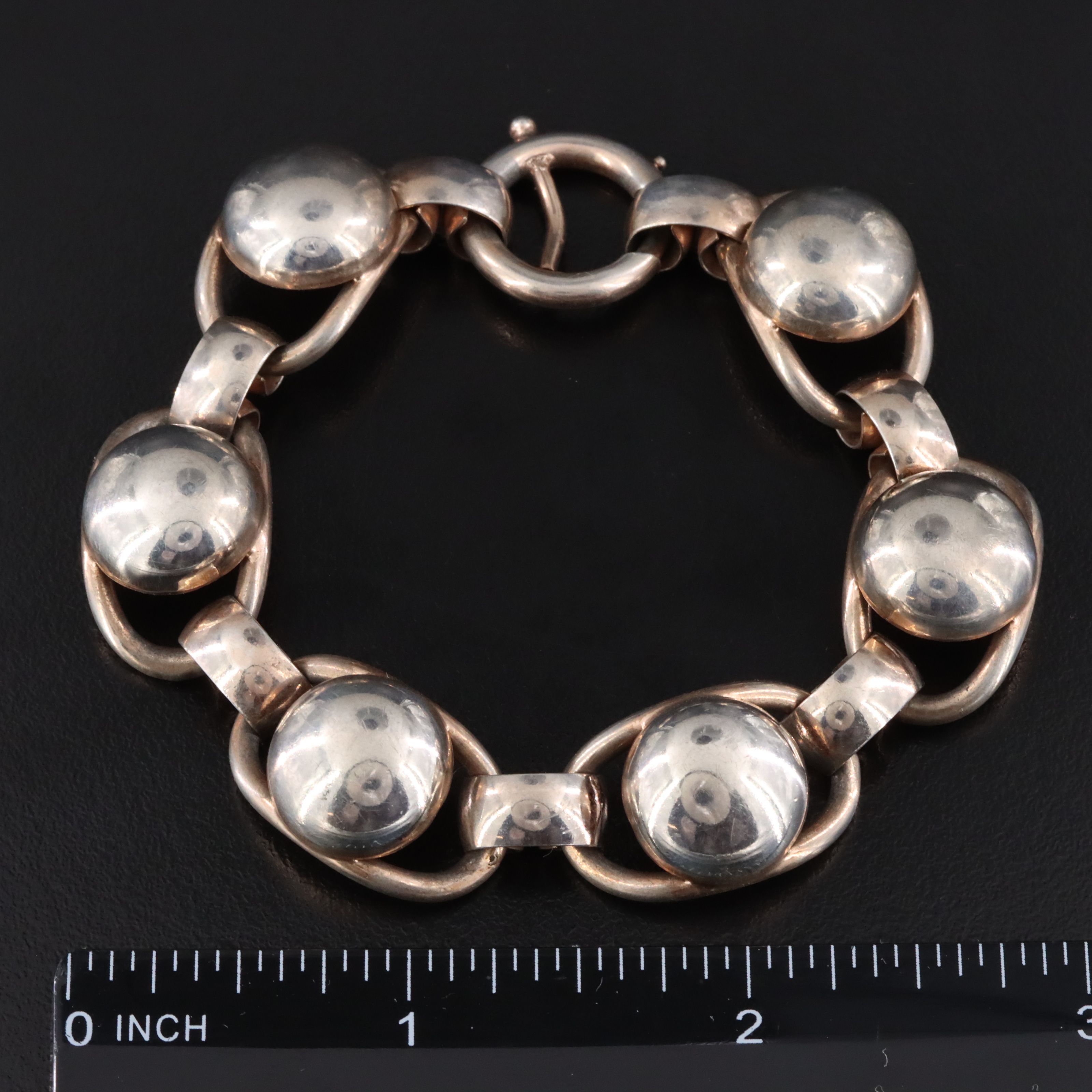 Napier Sterling Dome Link Bracelet