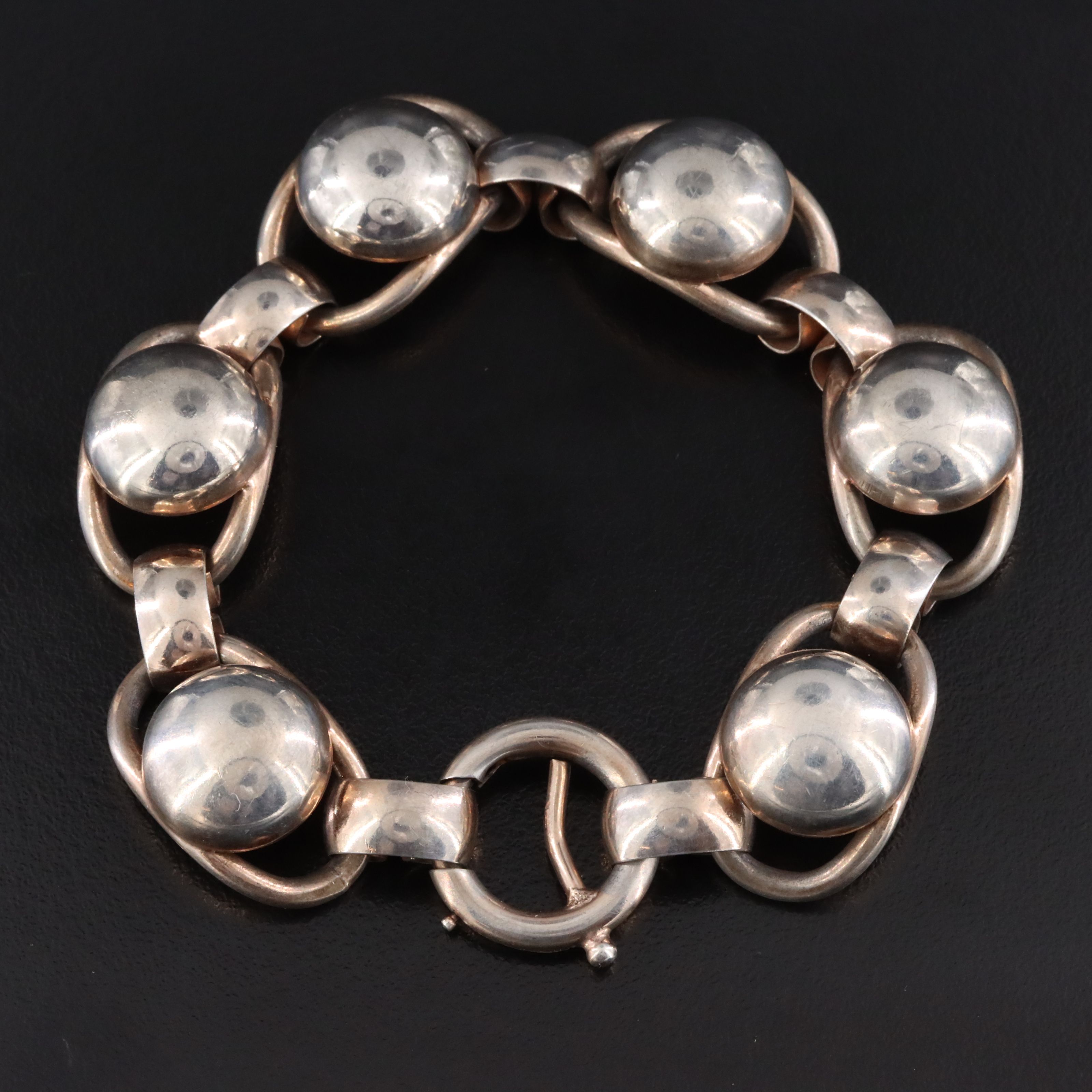 Napier Sterling Dome Link Bracelet