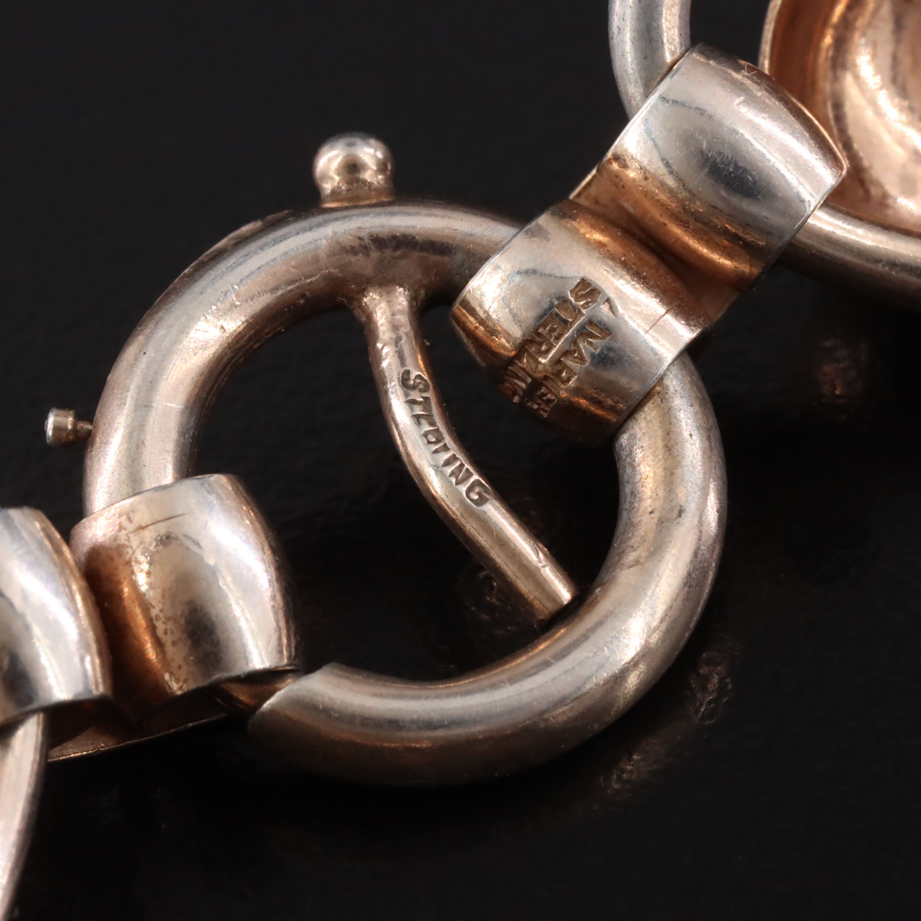 Napier Sterling Dome Link Bracelet