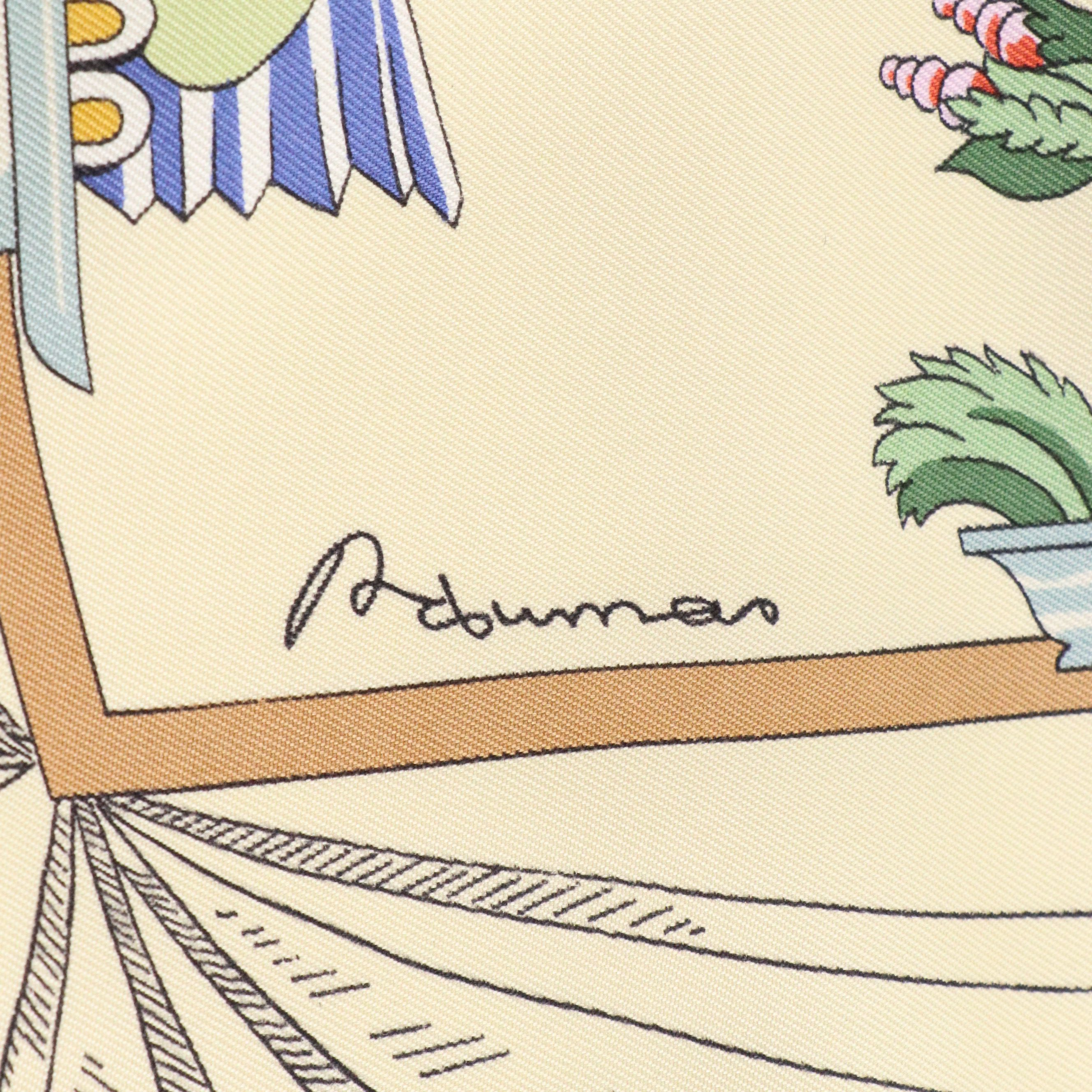 Hermès "A la Gloire de la Cuisine Française" Scarf 90 in Silk Twill with Box