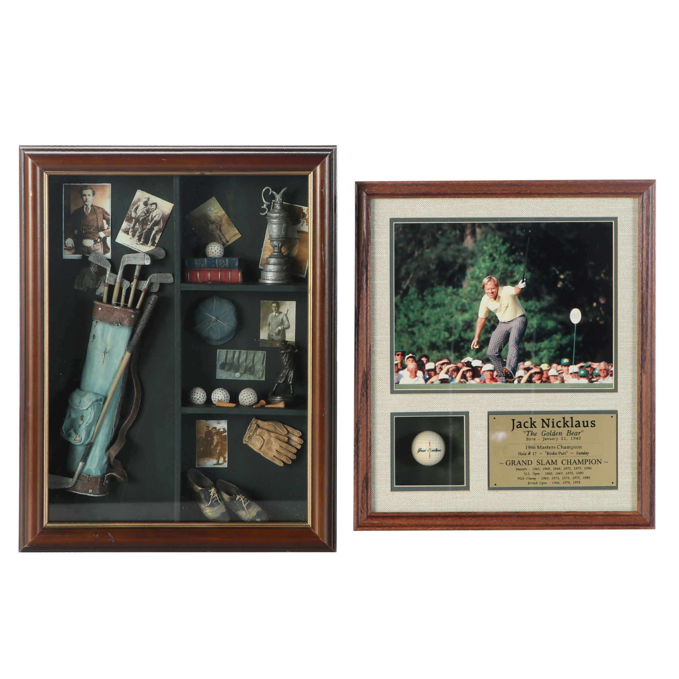 Jack Nicklaus 1986 Masters Champion Plaque and More Golf Memorabilia