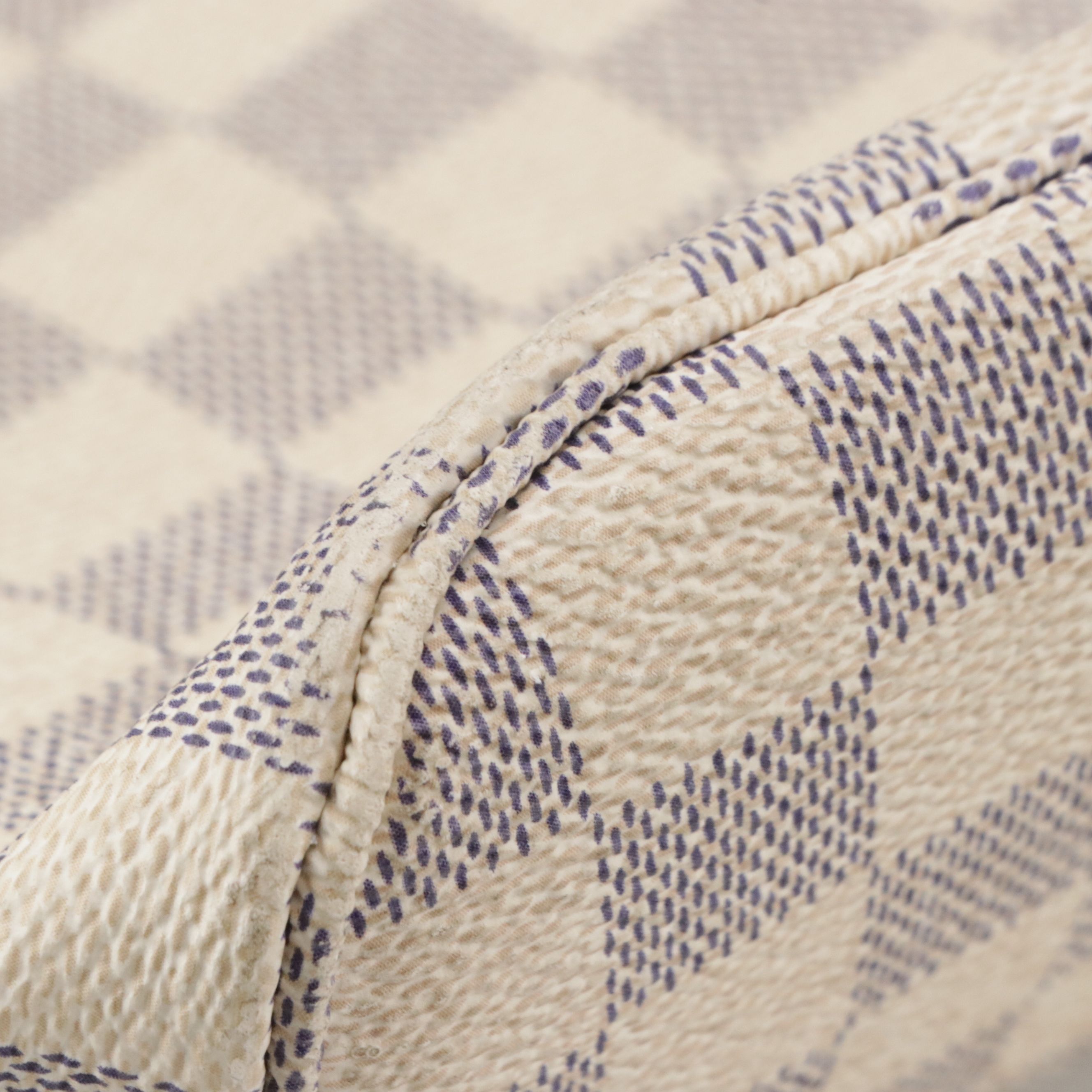 Louis Vuitton Neverfull MM Tote Bag in Damier Azur Canvas and Leather