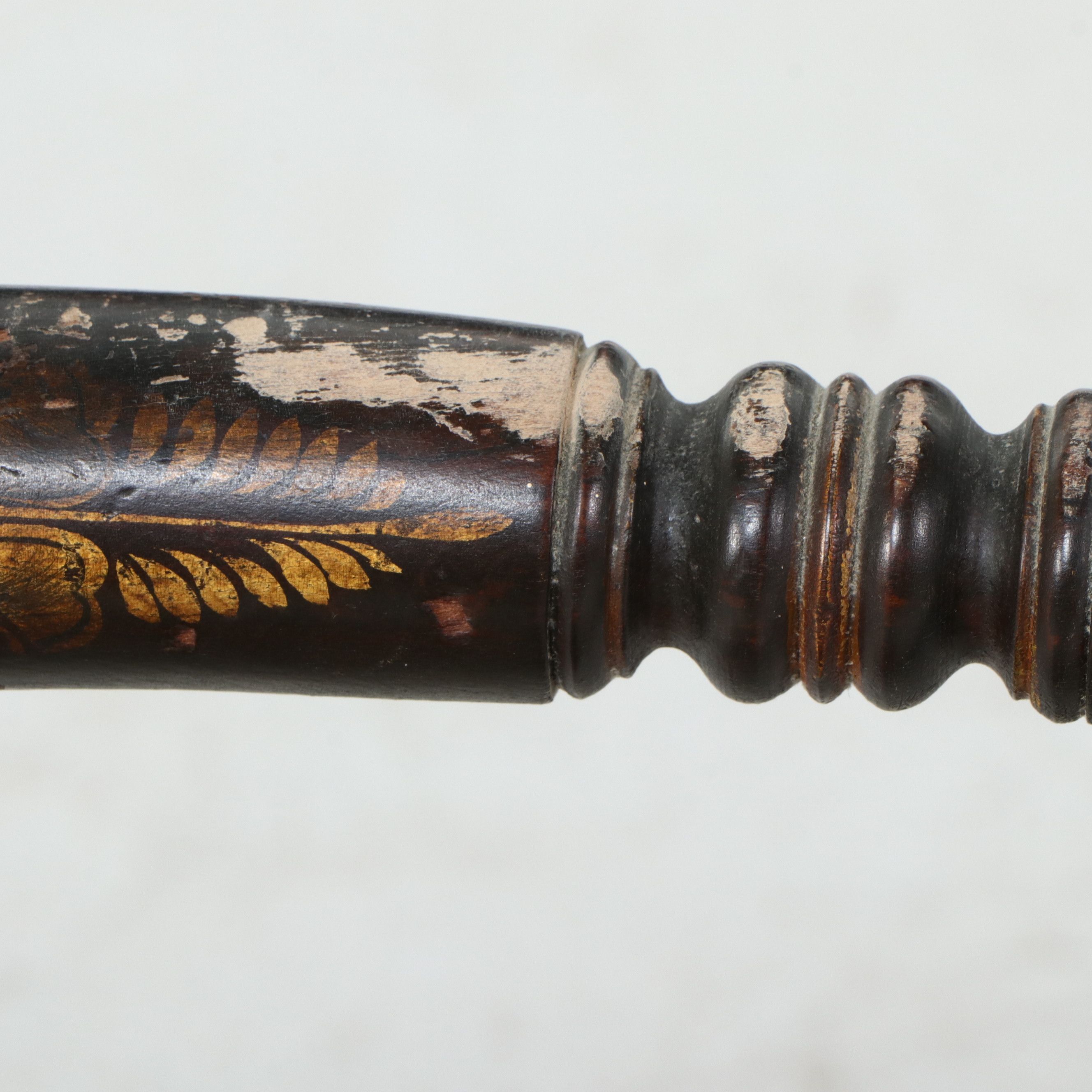 Hitchcock Style Stencil-Decorated Side Chair with Rush Seat, 19th Century