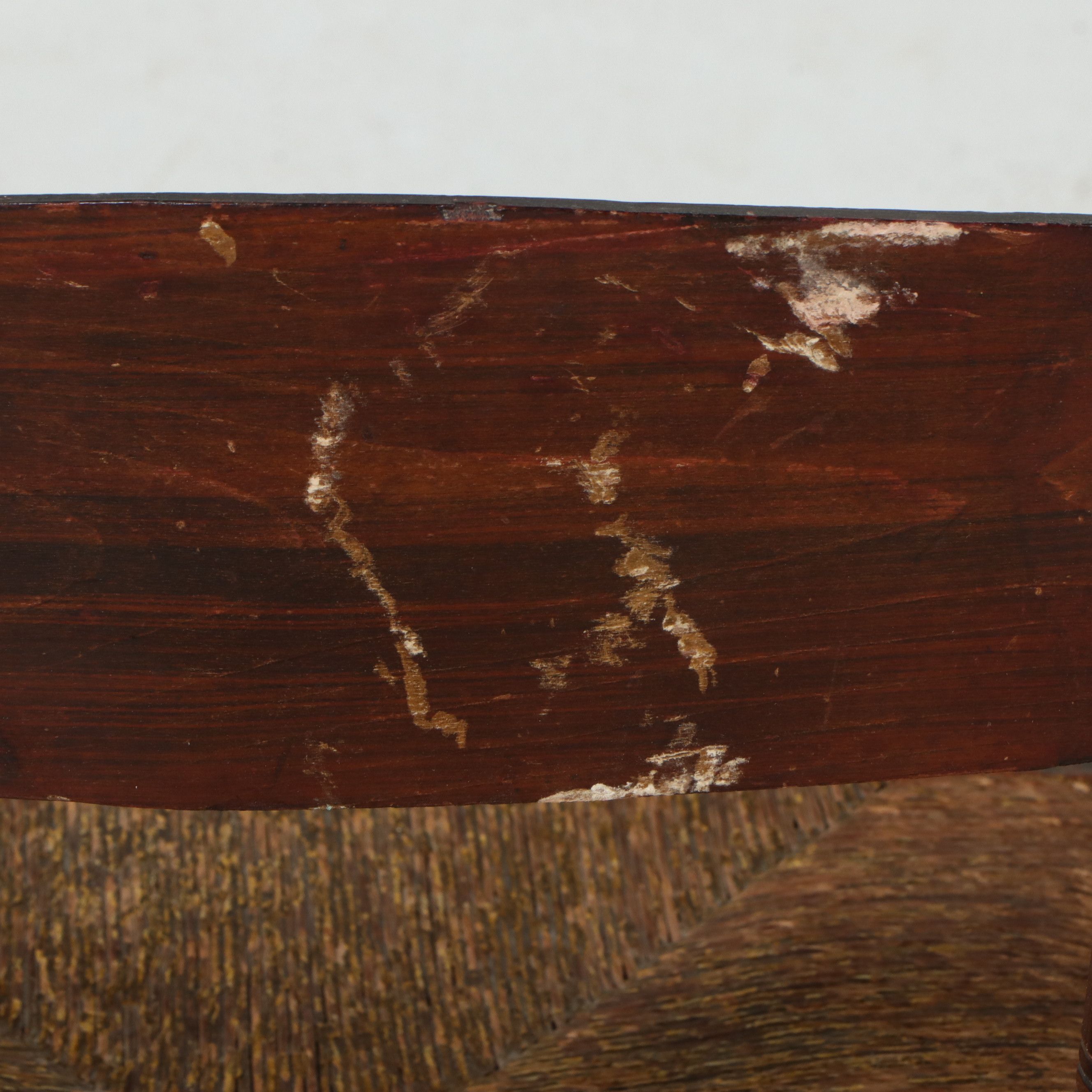 Hitchcock Style Stencil-Decorated Side Chair with Rush Seat, 19th Century