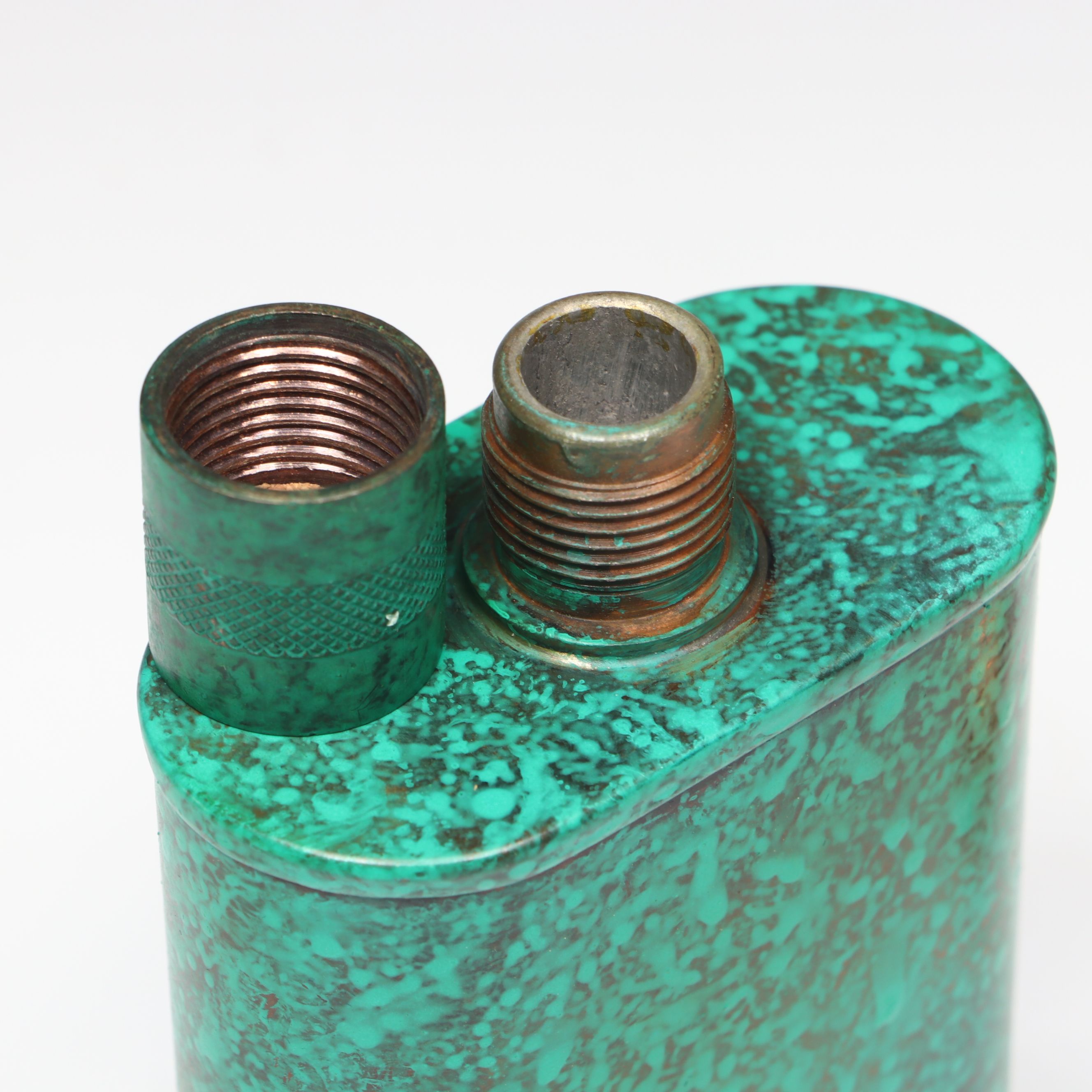 Jacob Bromwell "Liberty" Oxidized Copper Flask with Copper Funnel