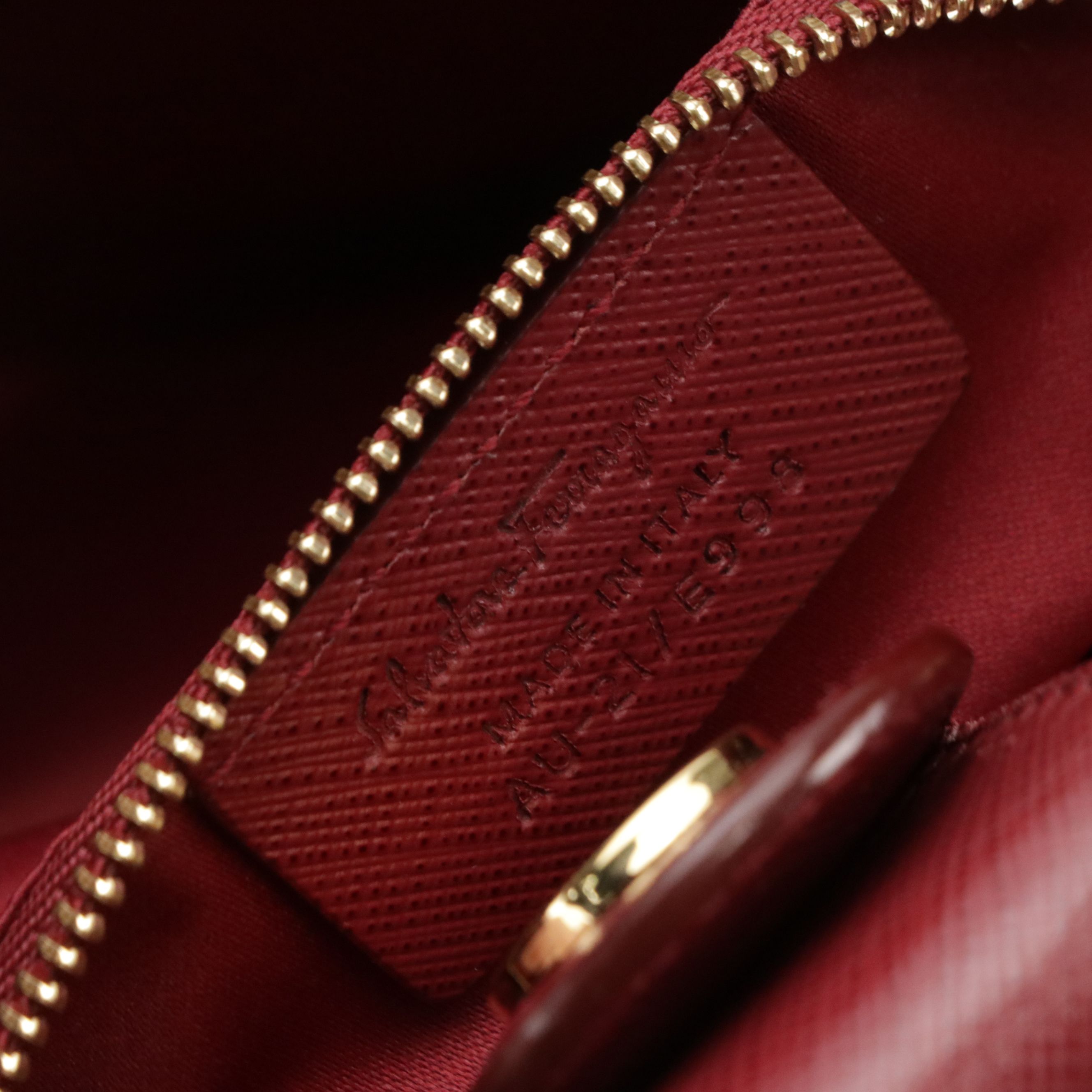 Salvatore Ferragamo Vara Bow Small Two-Way Tote Bag in Saffiano Leather