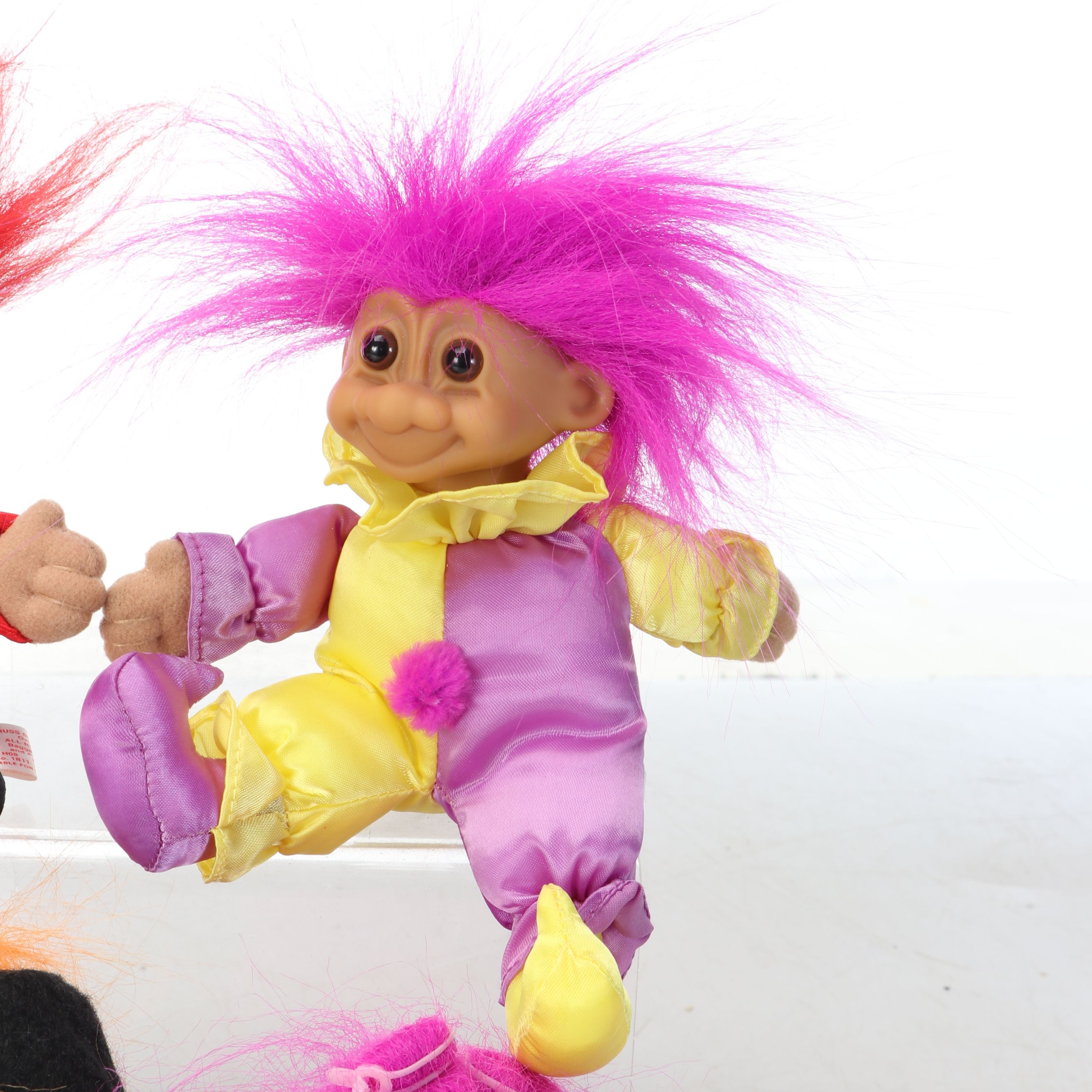 Russ Berrie "Bengals" and "Hot Stuff" with Other Troll Dolls