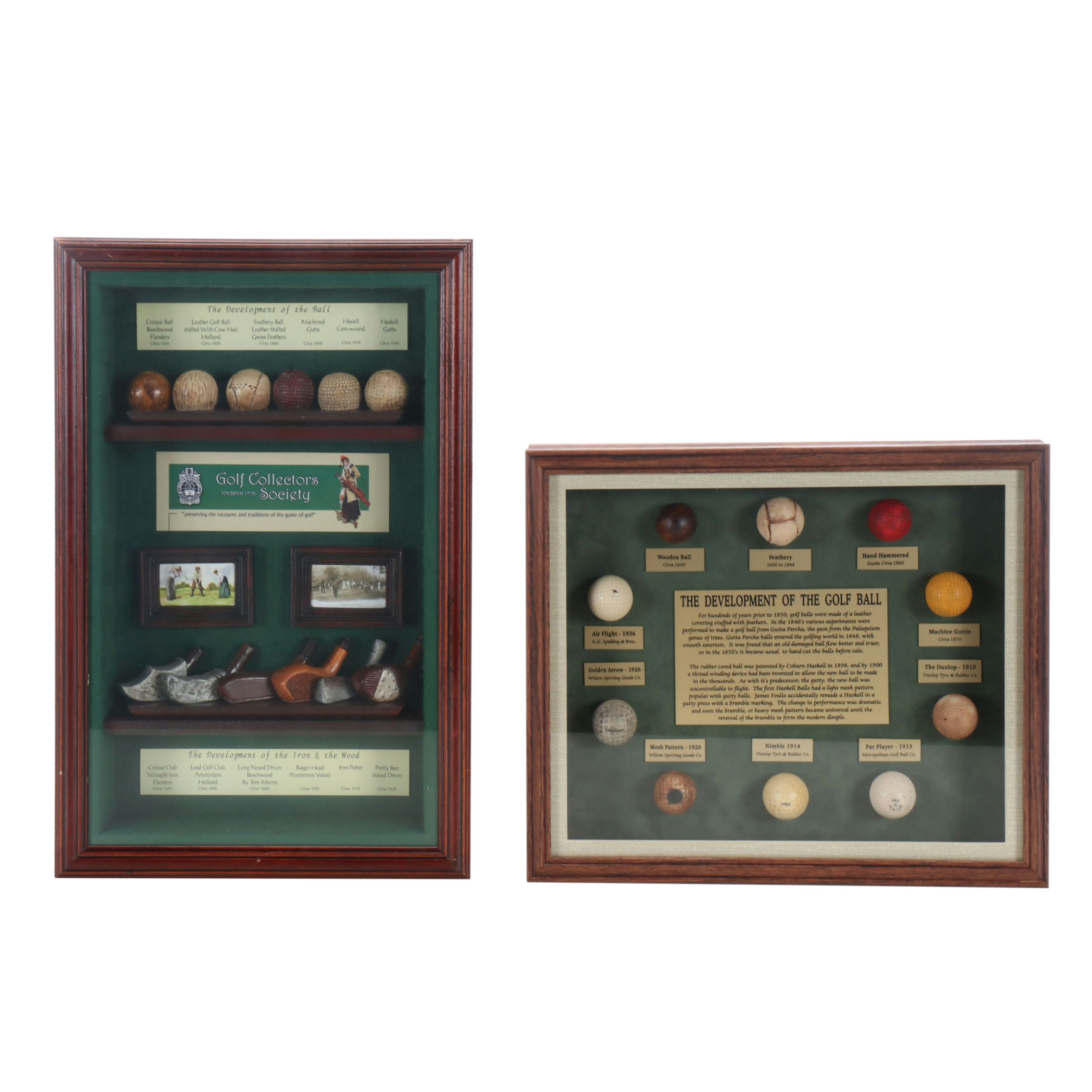 Commemorative Golf Displays with Reproduction Balls and More