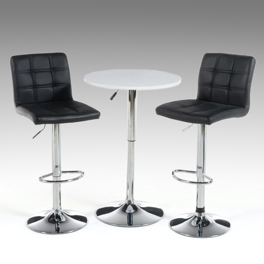 Contemporary Modern Three-Piece Adjustable Pub Set