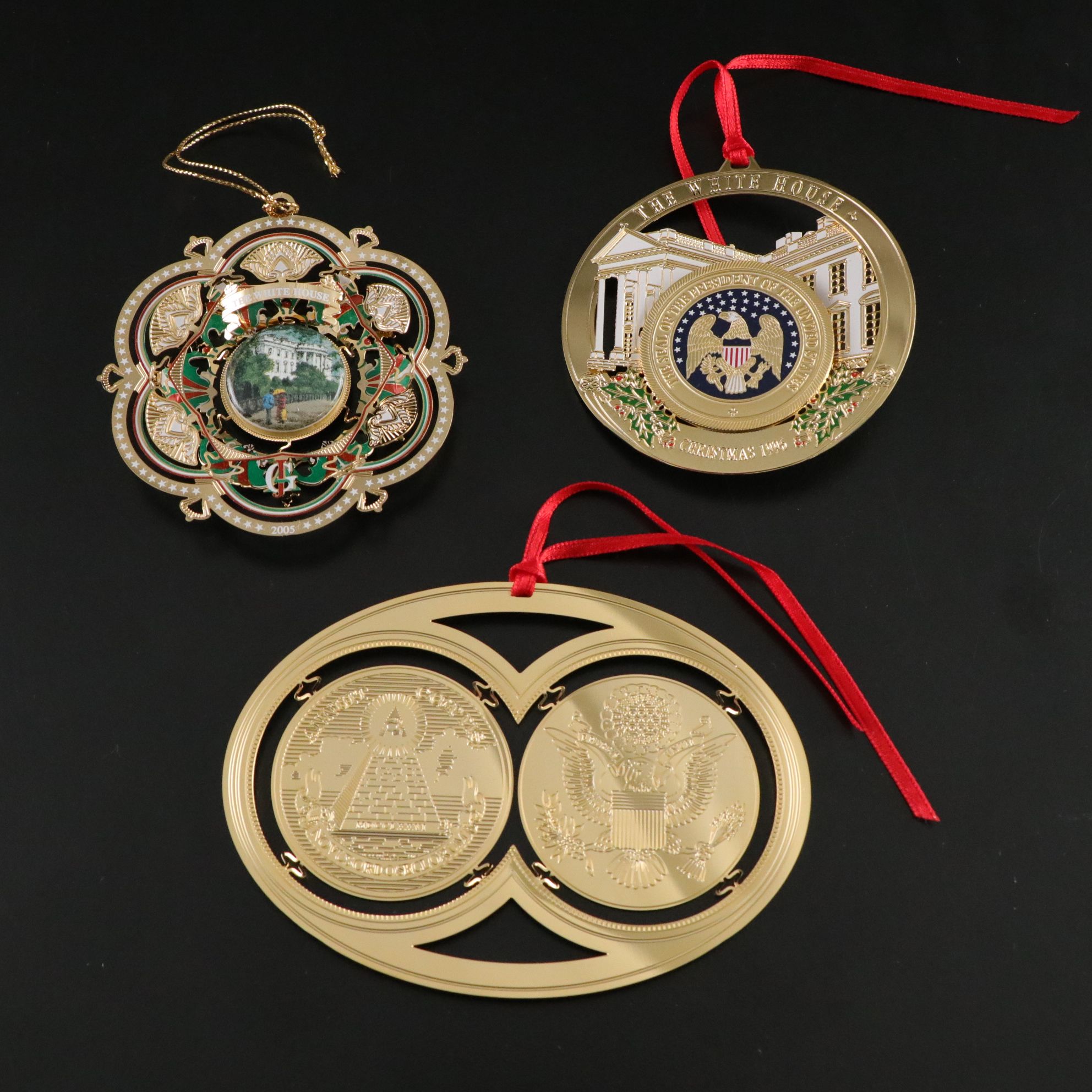 White House Historical Association Christmas Ornaments, 1990-2000s