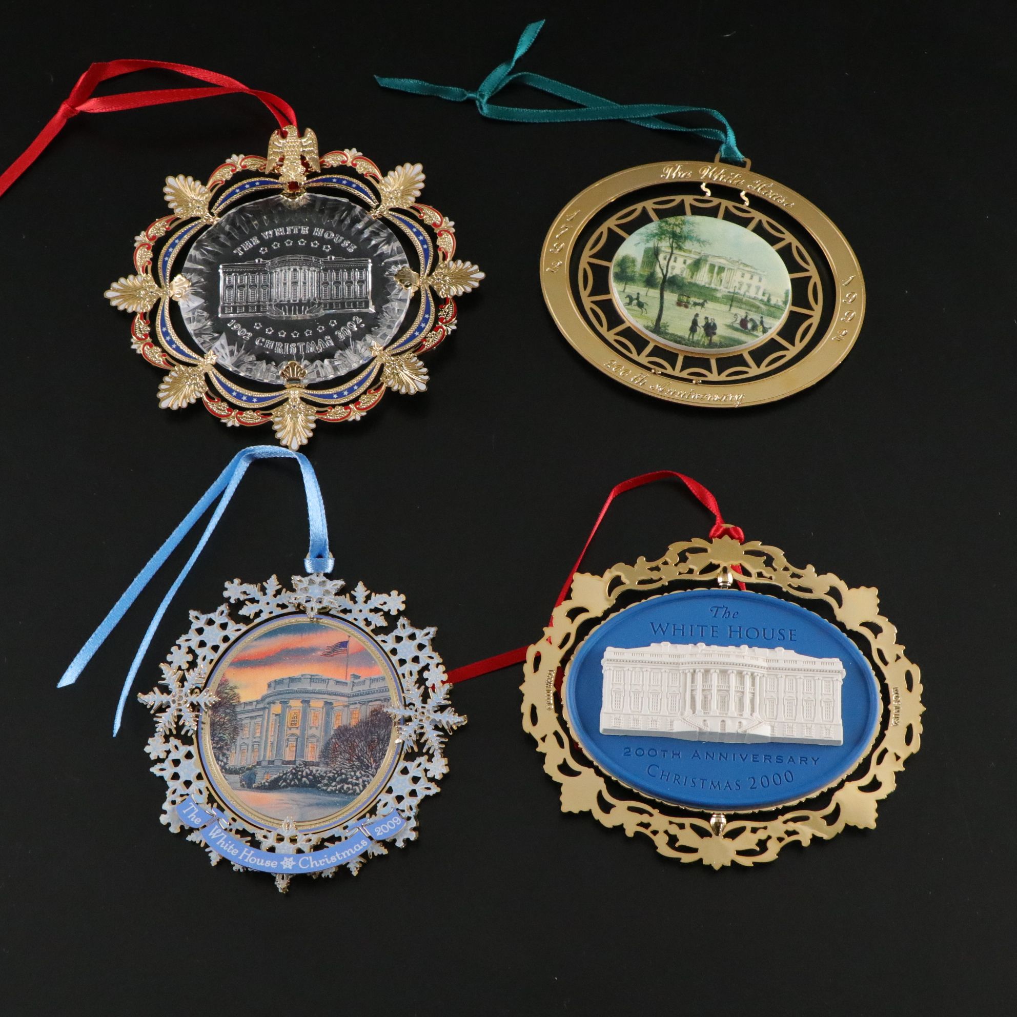 White House Historical Association Christmas Ornaments, 1990-2000s