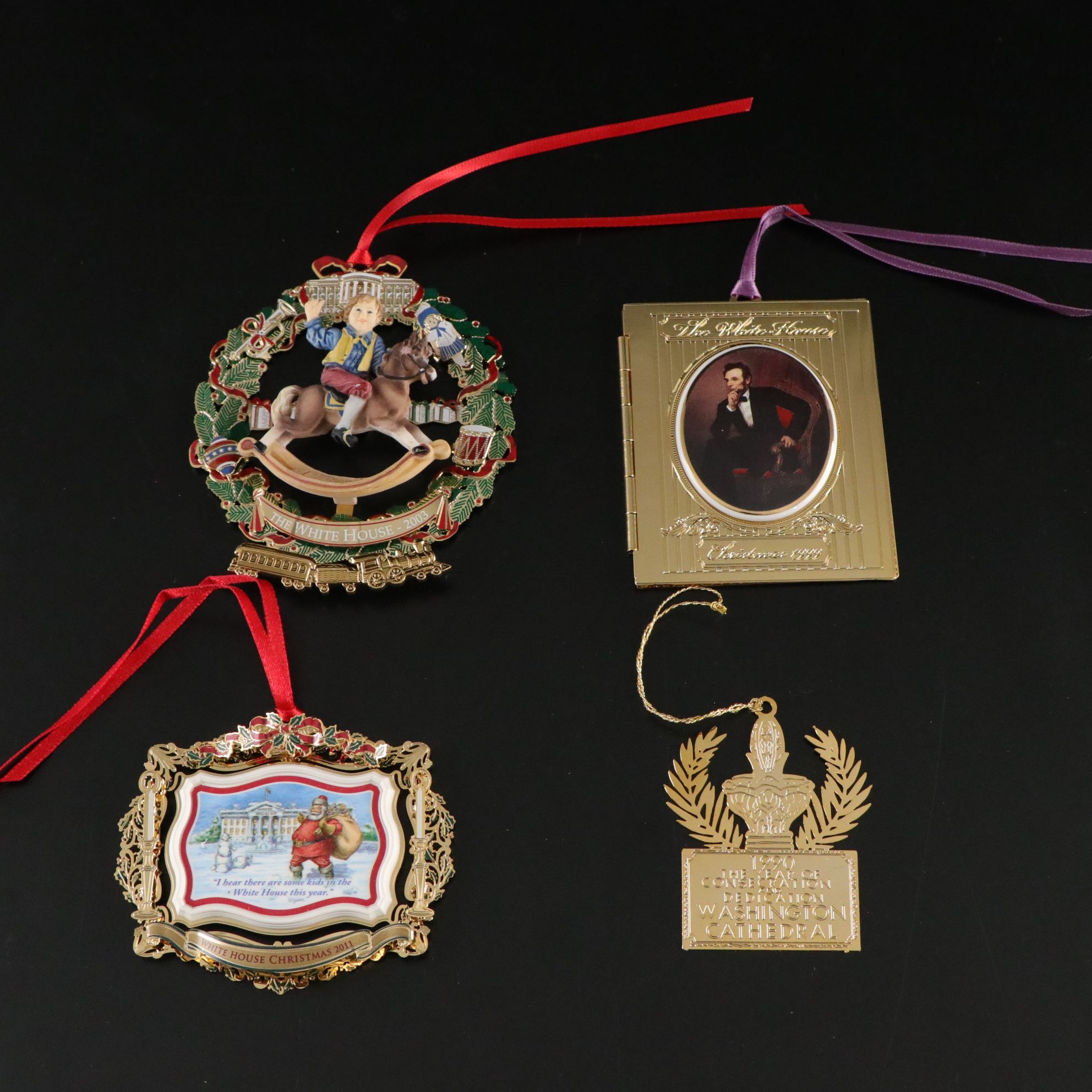 White House Historical Association Christmas Ornaments, 1990-2000s