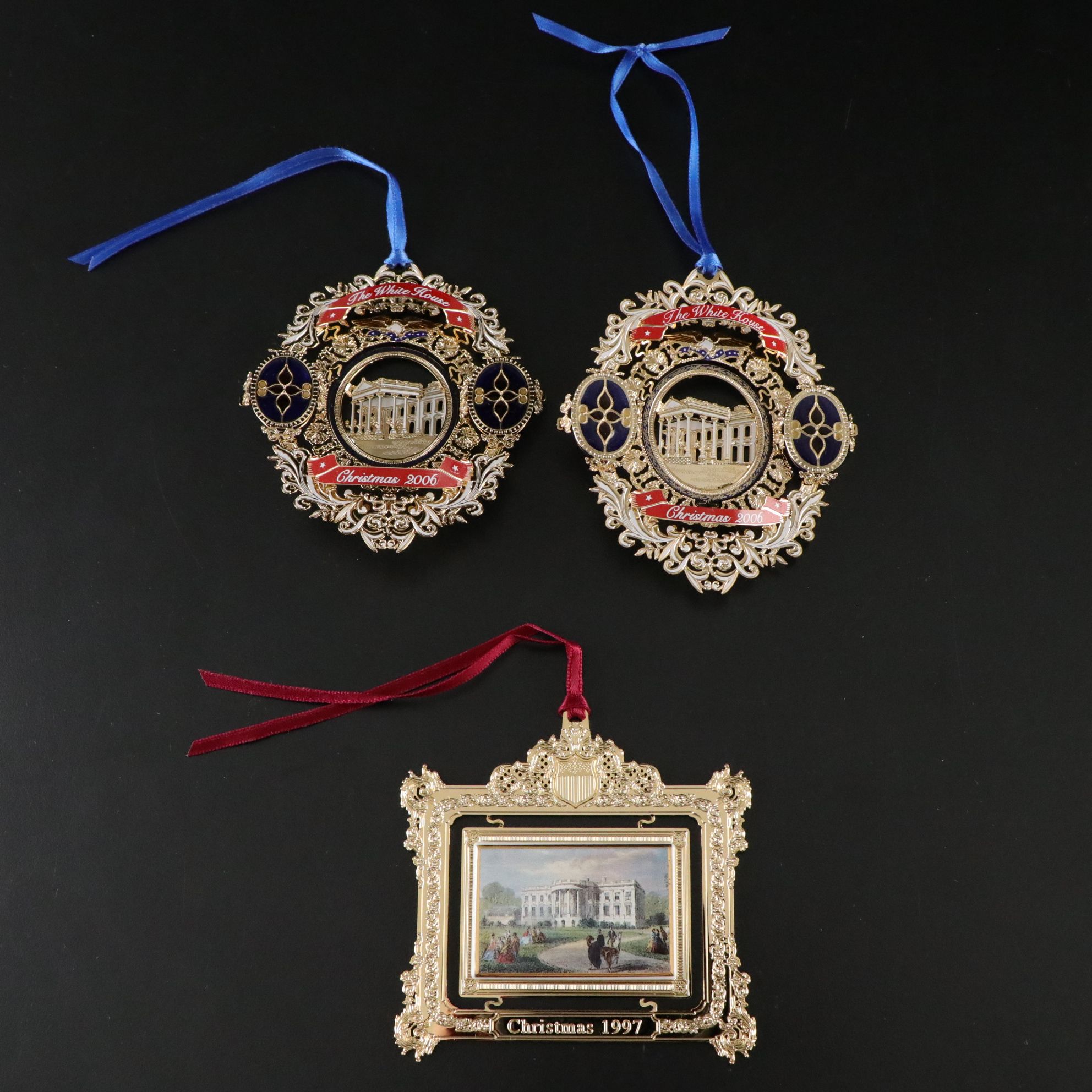 White House Historical Association Christmas Ornaments, 1990-2000s