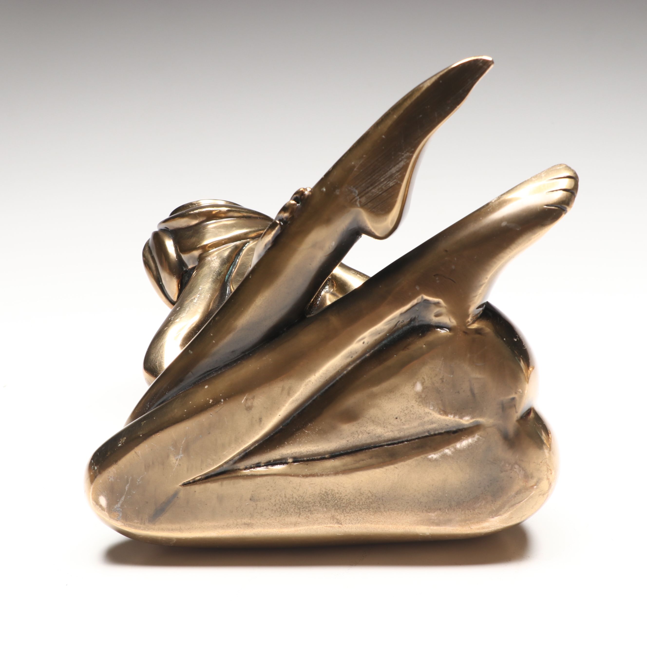 Tom Bennett "Reflections" and "Peaceful" Bronze Nude Sculptures, c. 1983