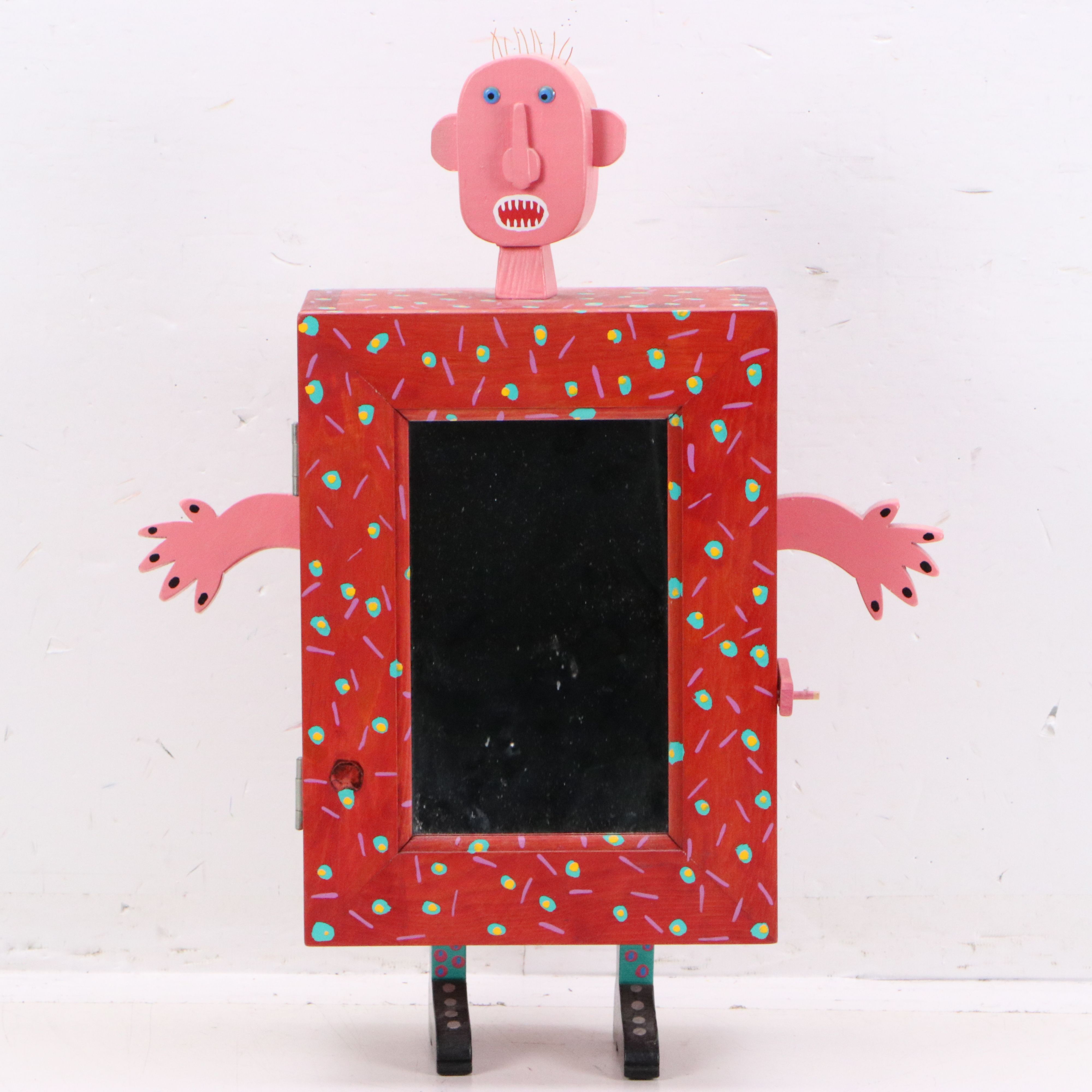 Craig Carey Hand-Painted and Crafted Wall-Mountable Cabinet