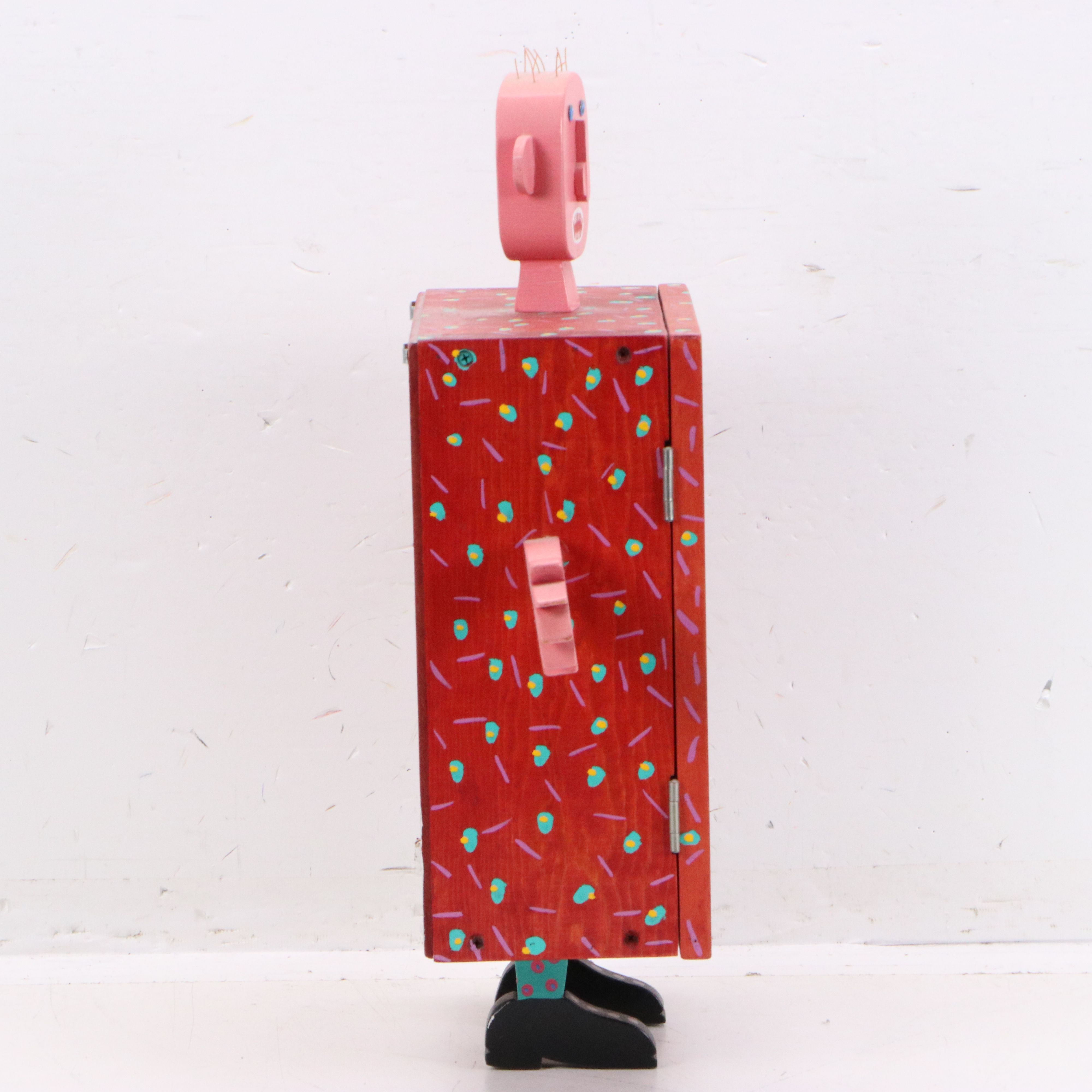 Craig Carey Hand-Painted and Crafted Wall-Mountable Cabinet