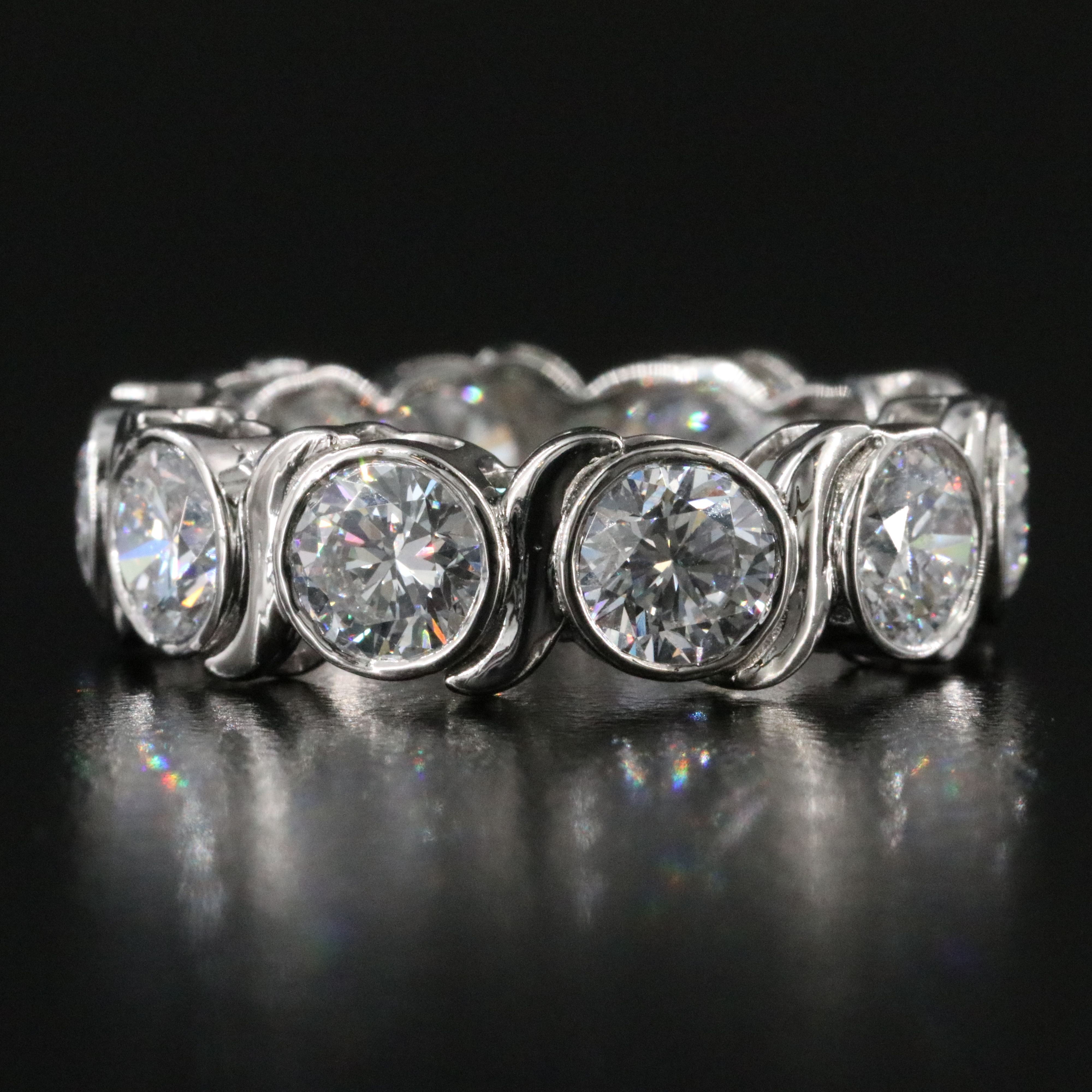 Platinum 5.56 CTW Lab Grown Diamond Eternity Band