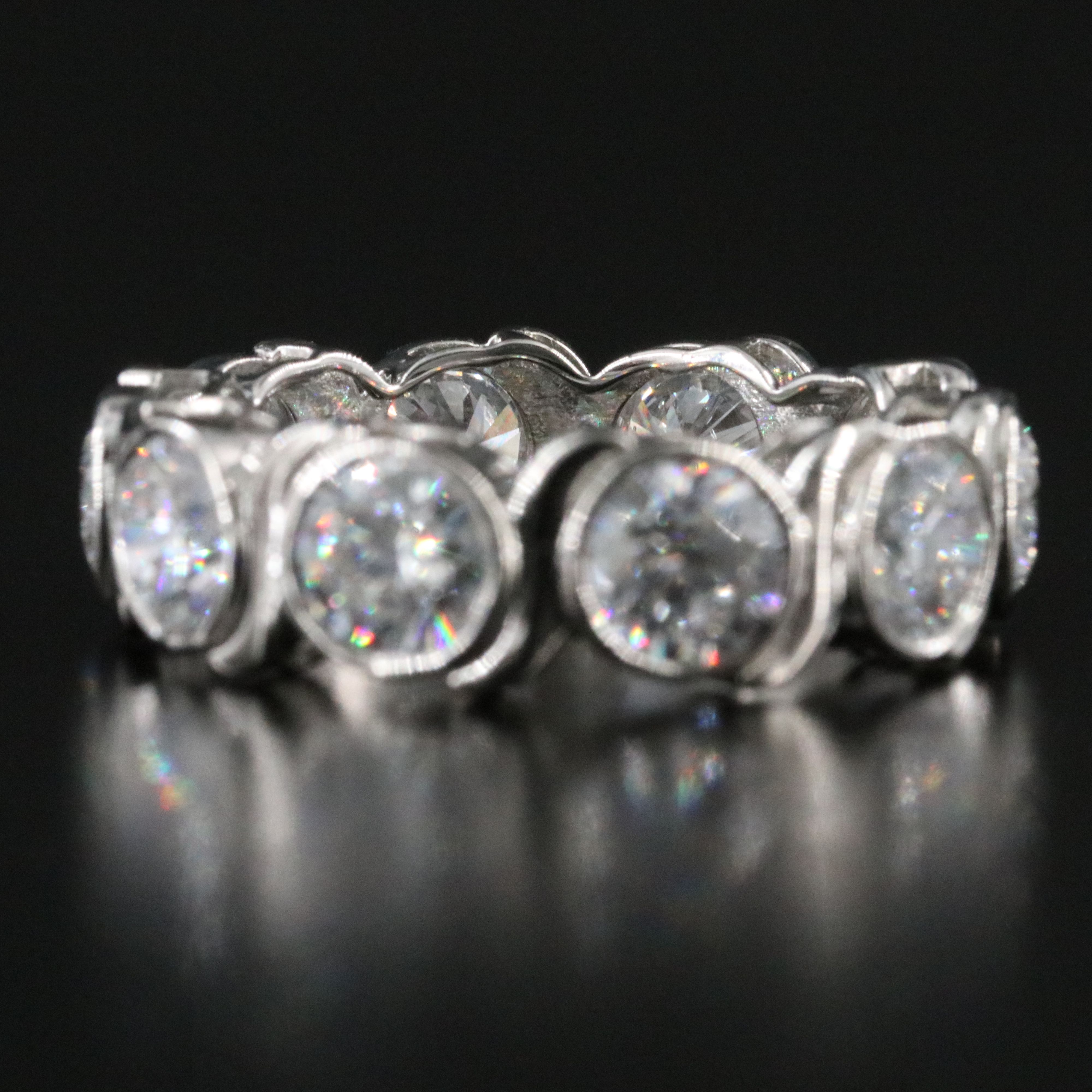 Platinum 5.56 CTW Lab Grown Diamond Eternity Band