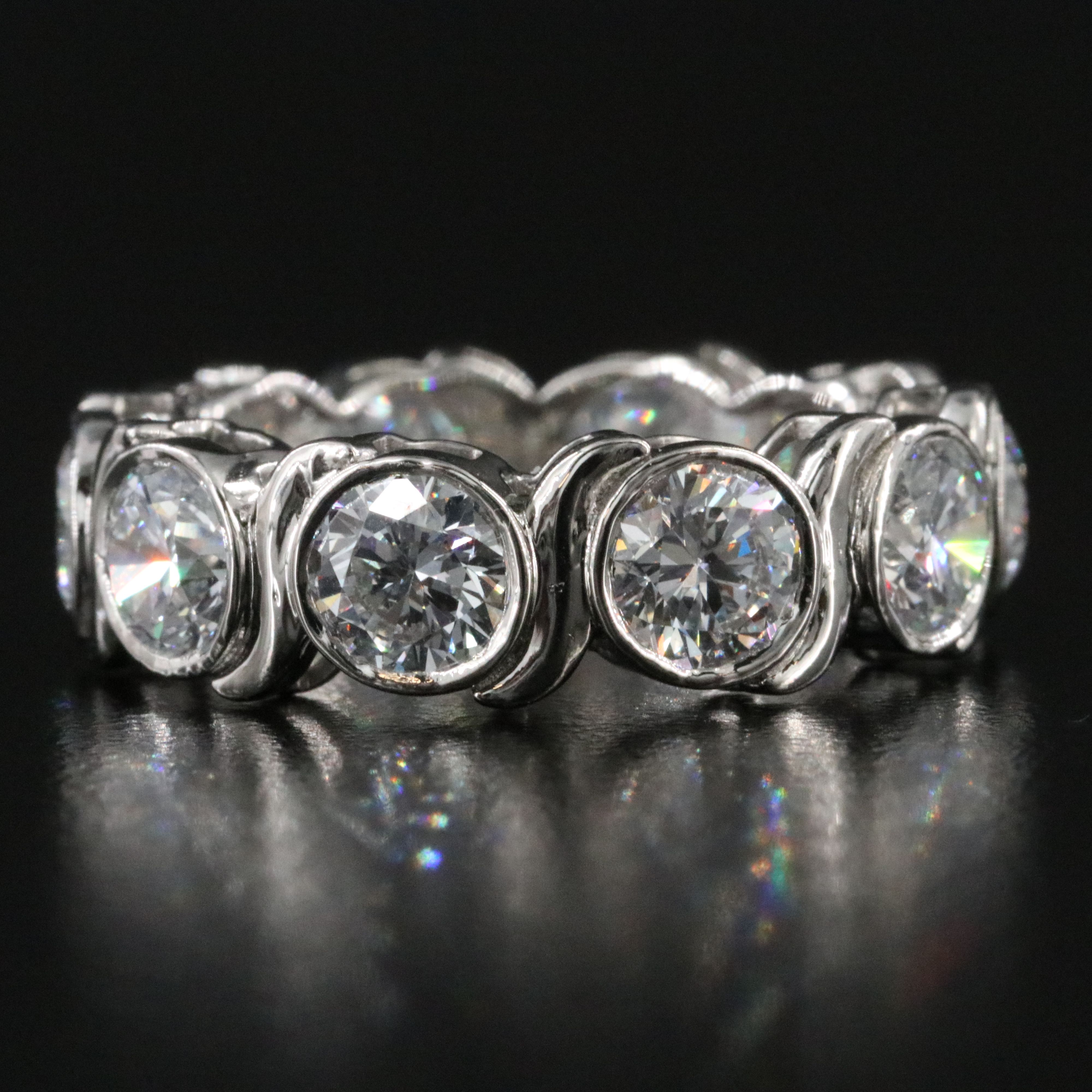Platinum 5.56 CTW Lab Grown Diamond Eternity Band