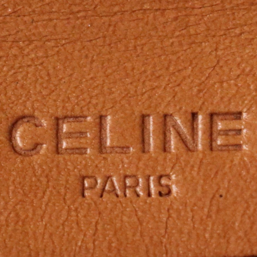 Celine Envelope Flap Crossbody Bag in Macadam Canvas and Leather