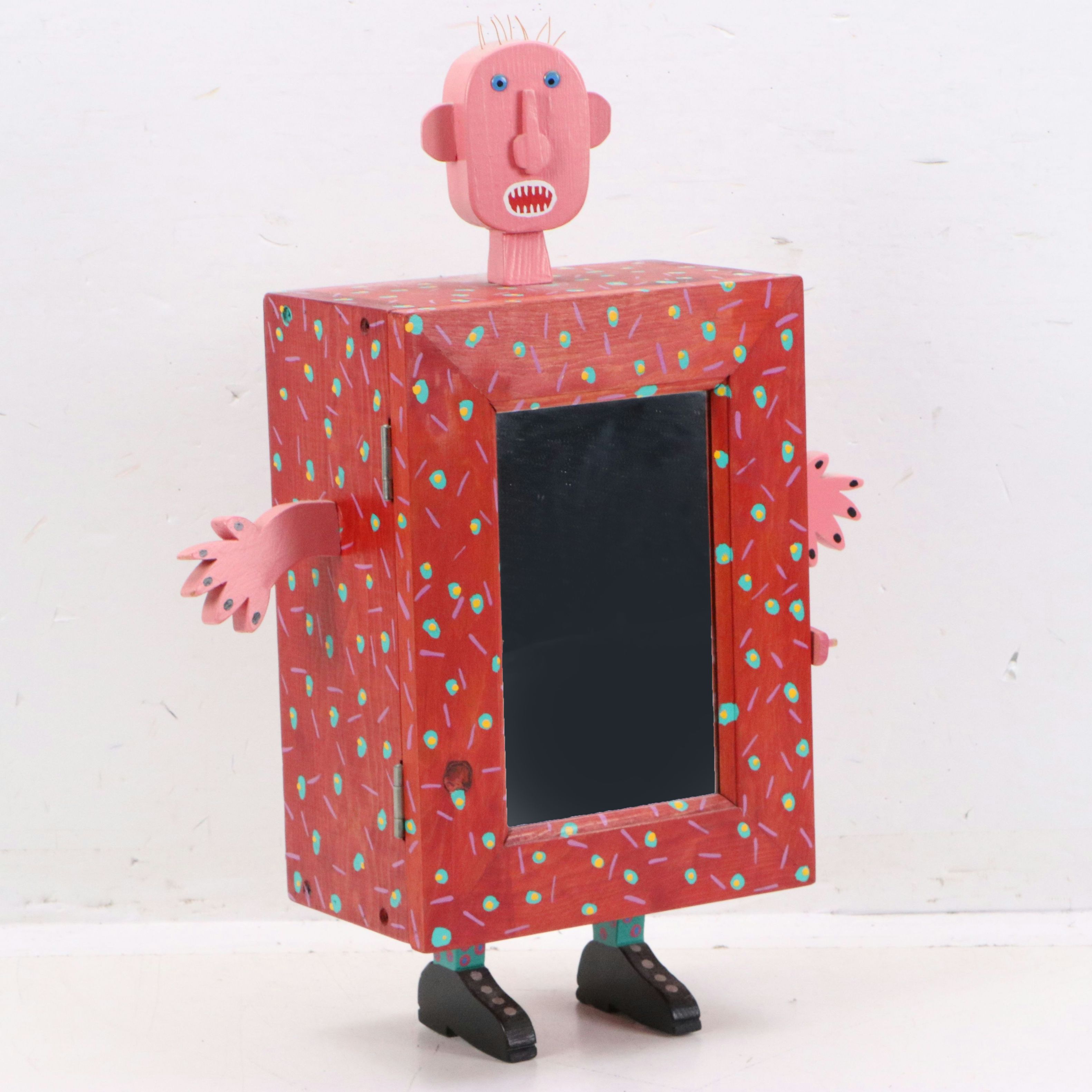 Craig Carey Hand-Painted and Crafted Wall-Mountable Cabinet