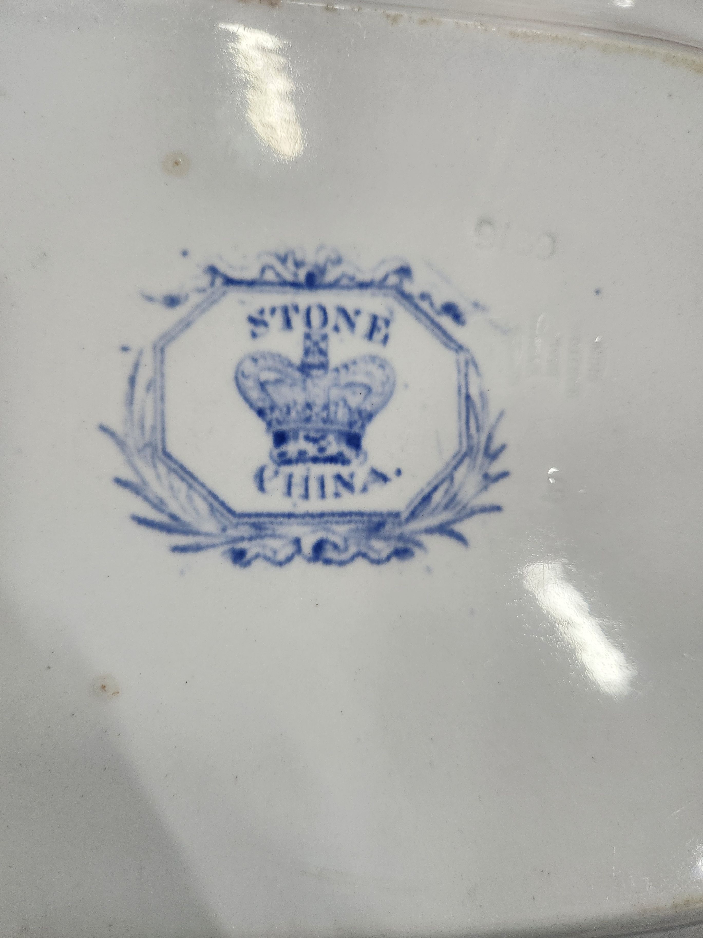 Federal Style Mahogany Table with Hicks & Meigh Flying Bird Platter Insert