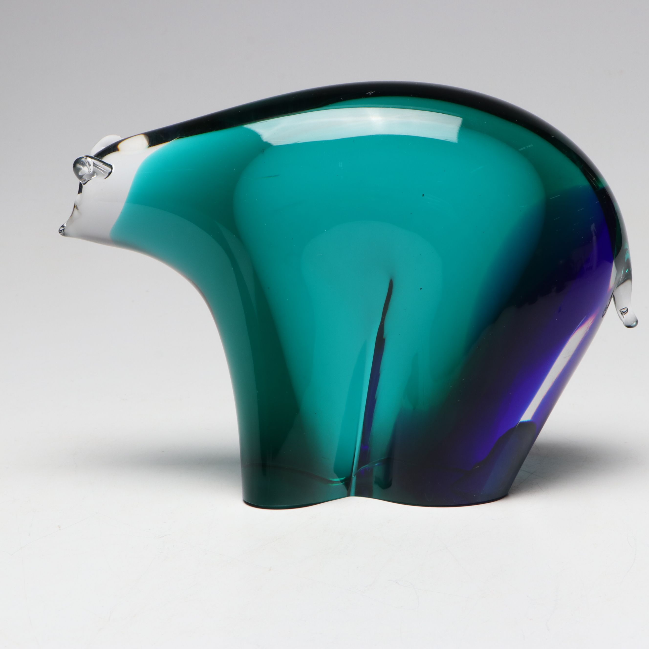 Vincenzo Nason Murano Sommerso Art Glass Fetish Style Bear Figurine