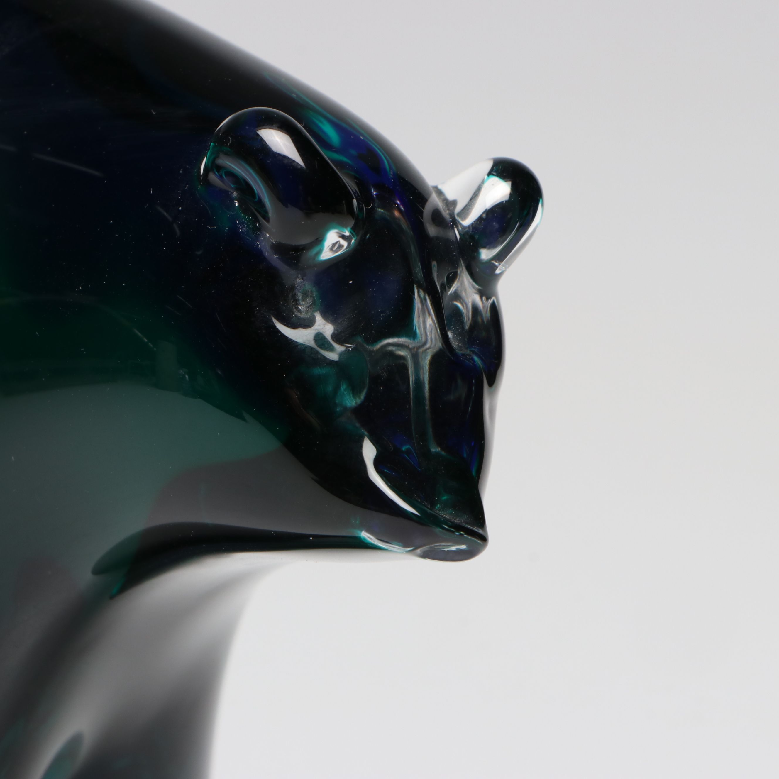 Vincenzo Nason Murano Sommerso Art Glass Fetish Style Bear Figurine