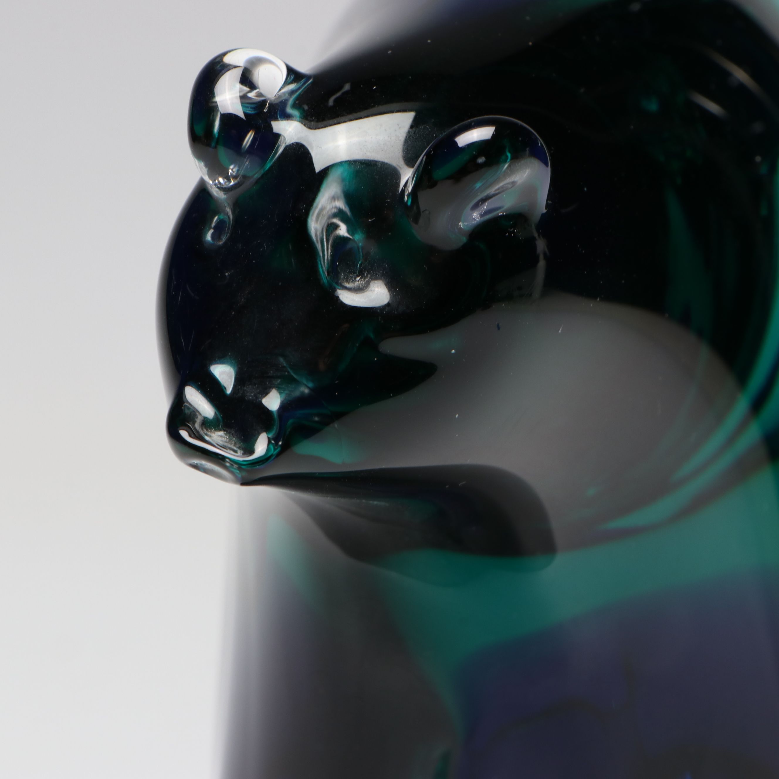 Vincenzo Nason Murano Sommerso Art Glass Fetish Style Bear Figurine