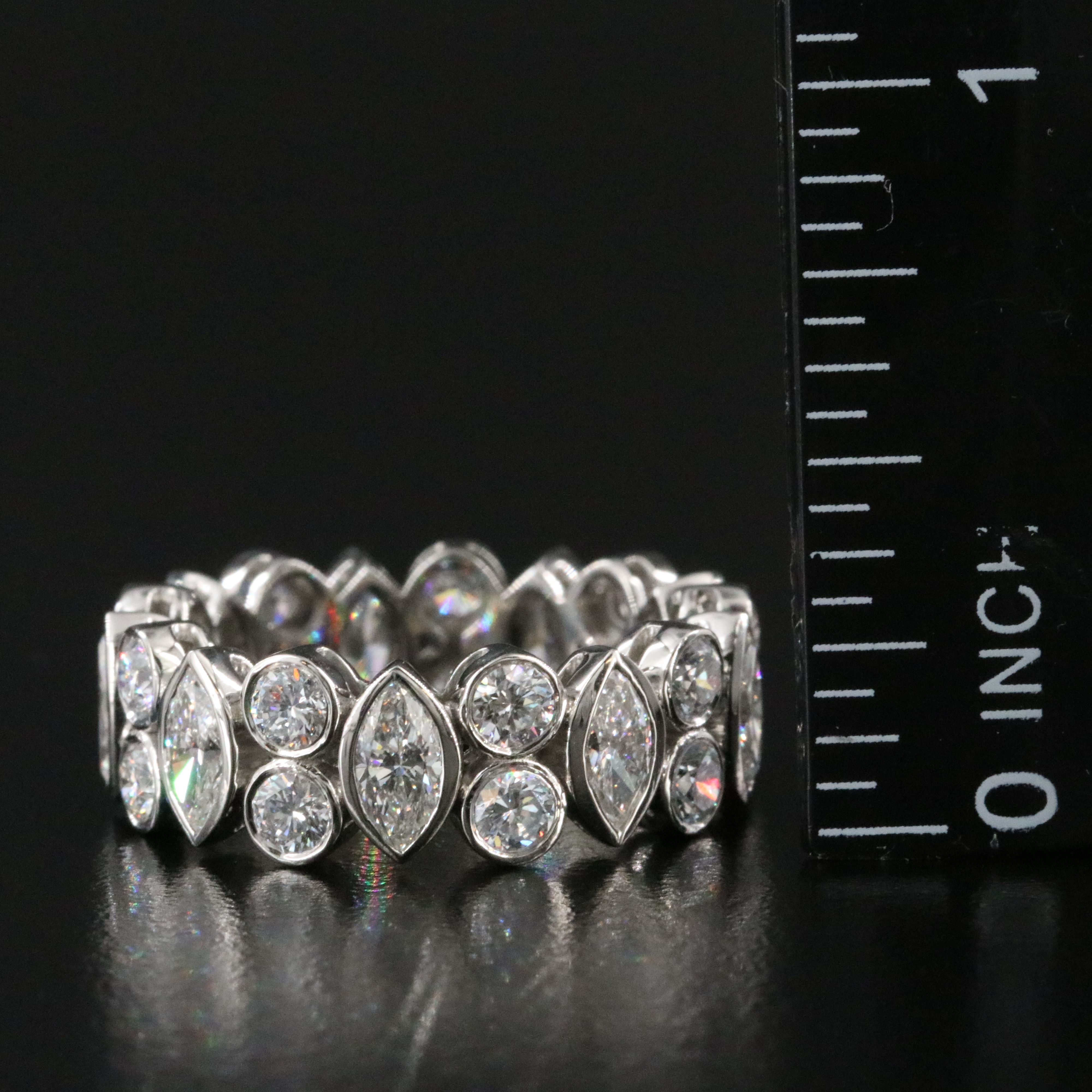 Platinum 3.95 CTW Lab Grown Diamond Eternity Band